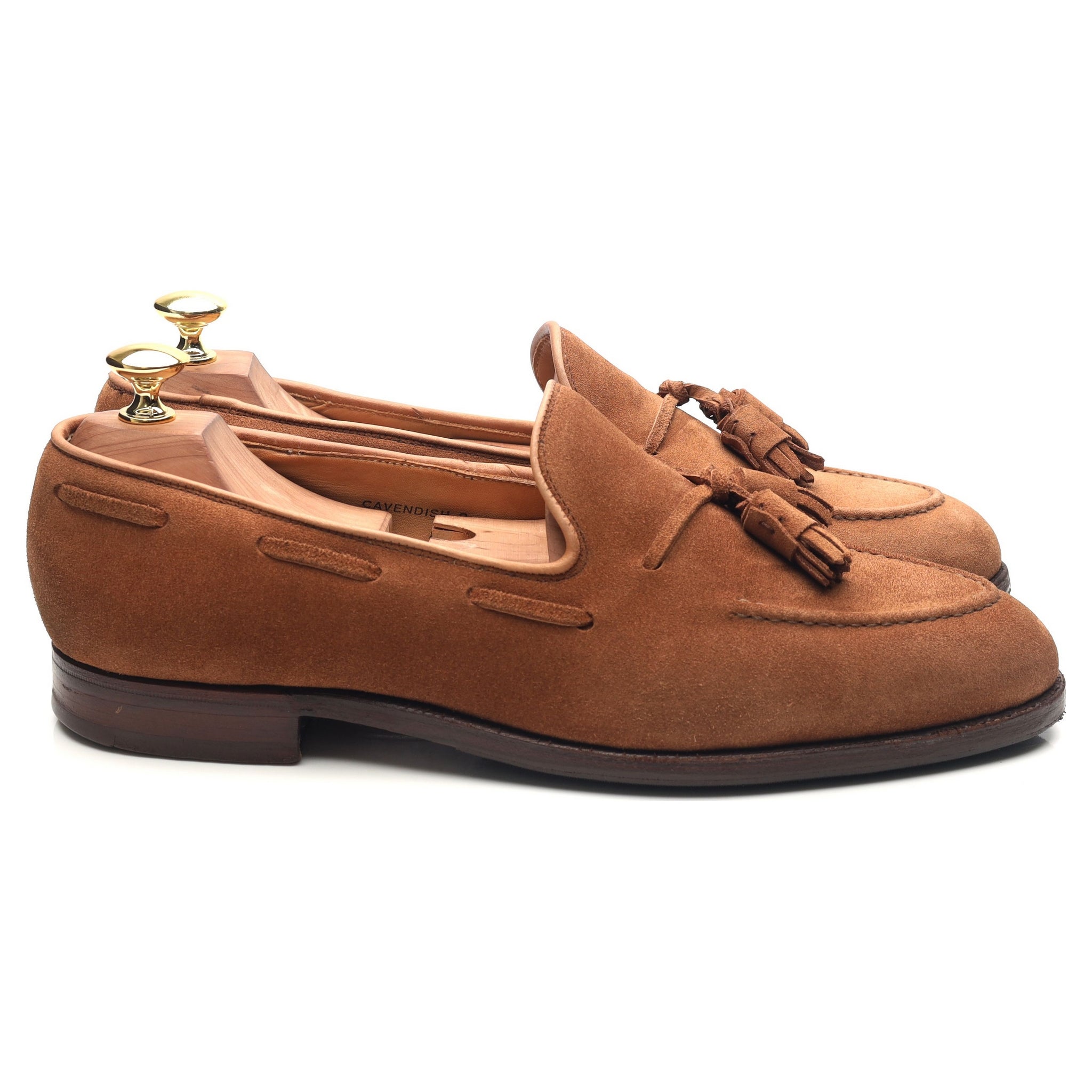Crockett & Jones Cavendish 2 mocassins daim marron UK 8.5