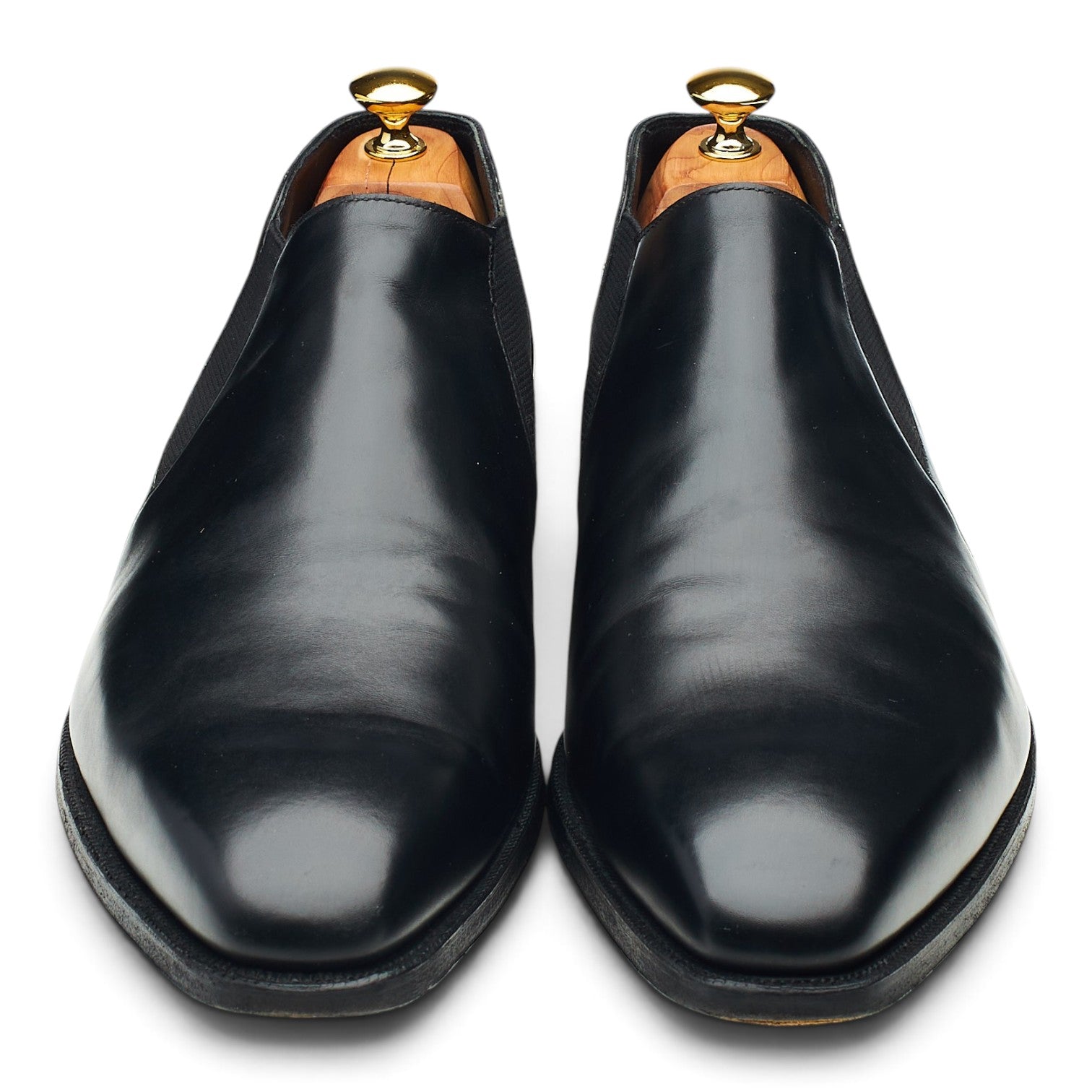 George Cleverley Lazyman mocassin cuir noir pointure 12