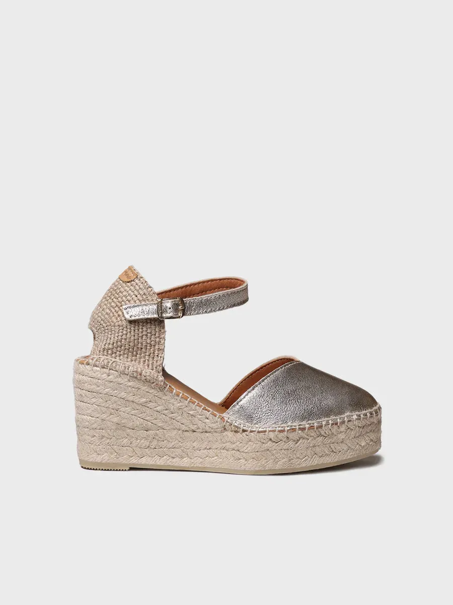 Toni Pons Magda-P espadrille cuir femme compensée 7,5 cm