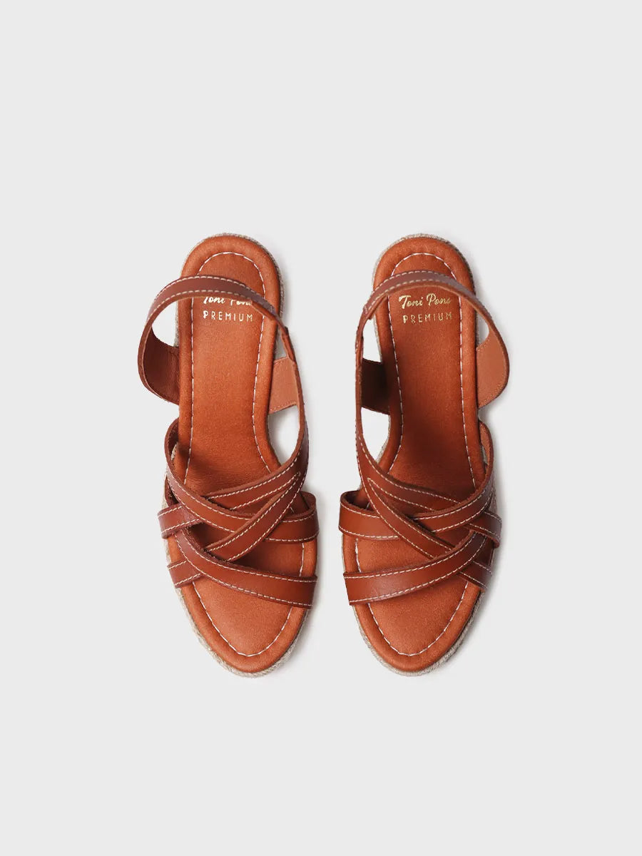 Toni Pons Ofelia espadrille cuir compensee 10 cm