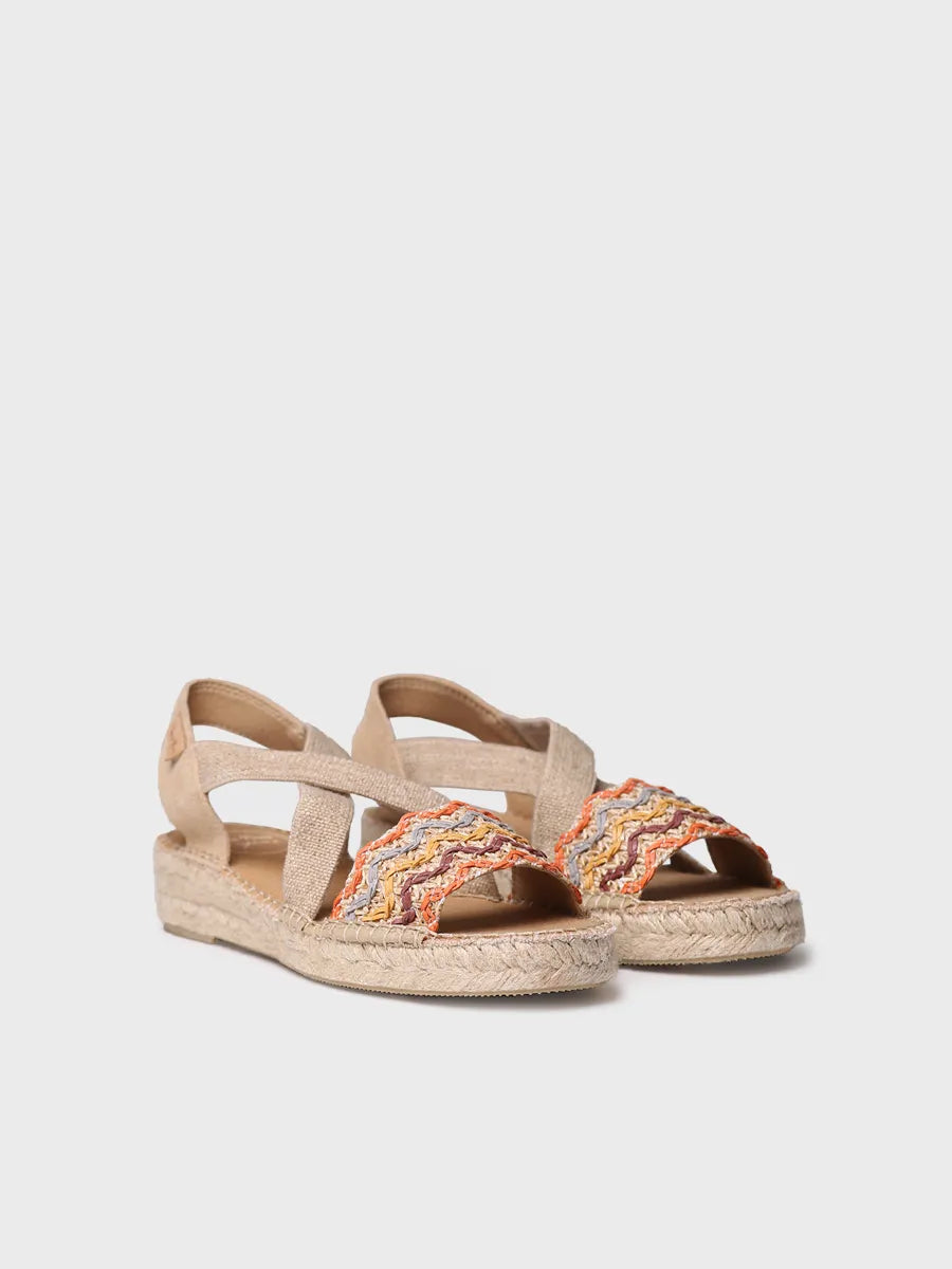 Toni Pons Eider-RS espadrille compensée toile multicolore