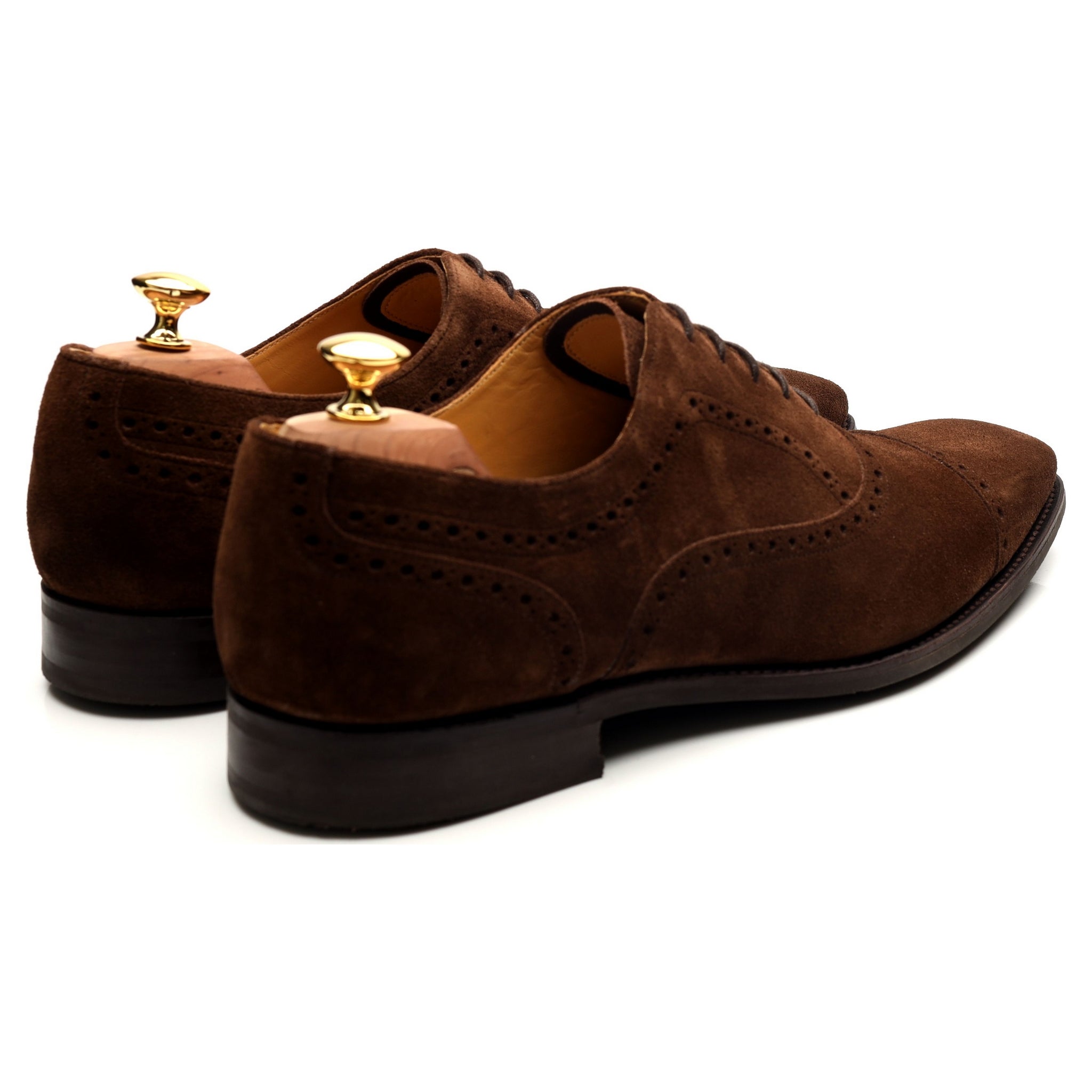 Barker Luke oxford semi-brogue suède marron UK 11