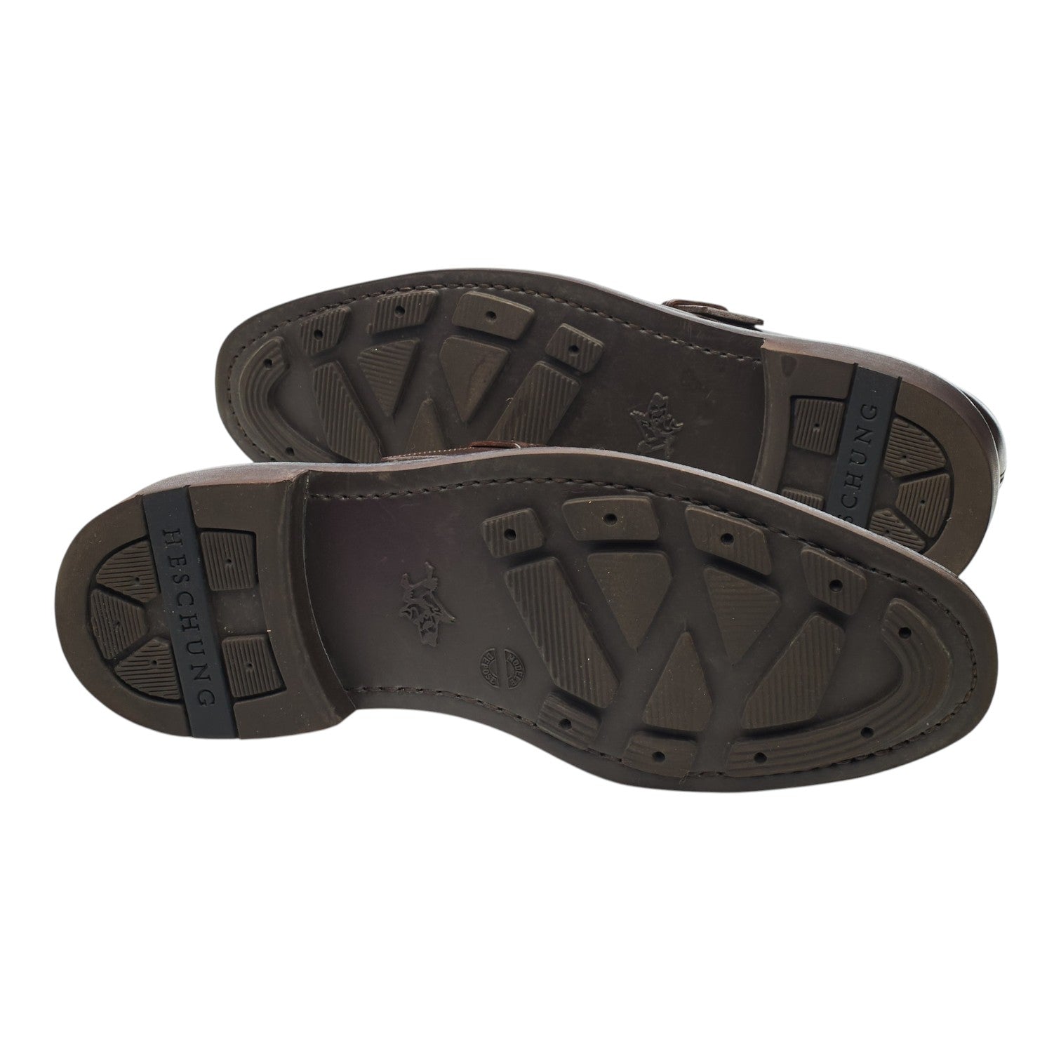 Heschung Bouleau monk cuir marron foncé UK 7 semelle gomme