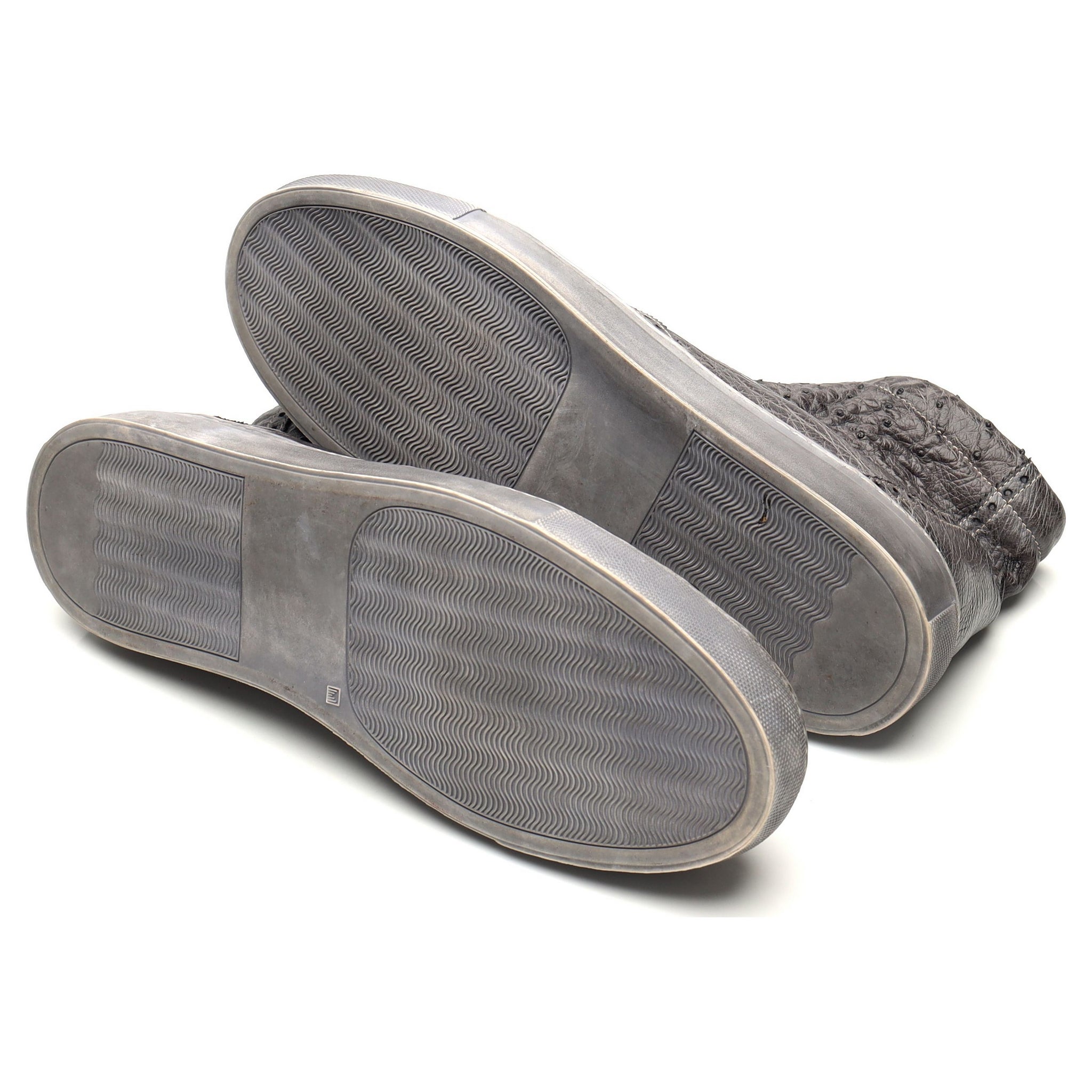 Cabasso basket montante cuir autruche grise UK 10