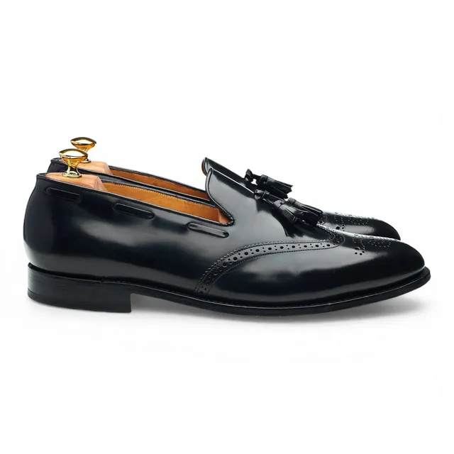 Barker Clive mocassins cuir noir UK 12