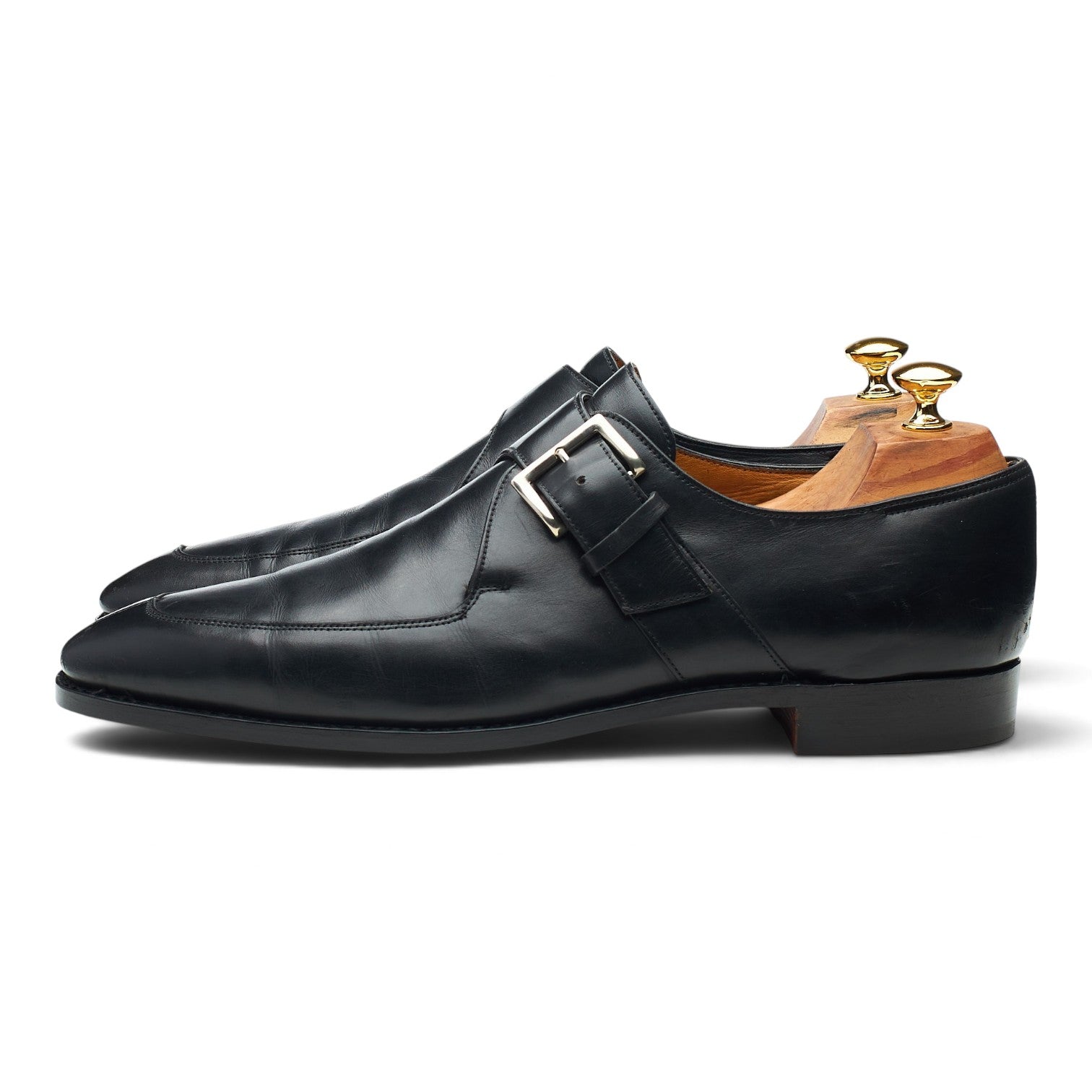 John Lobb Bourne monks cuir noir pointure UK 10,5