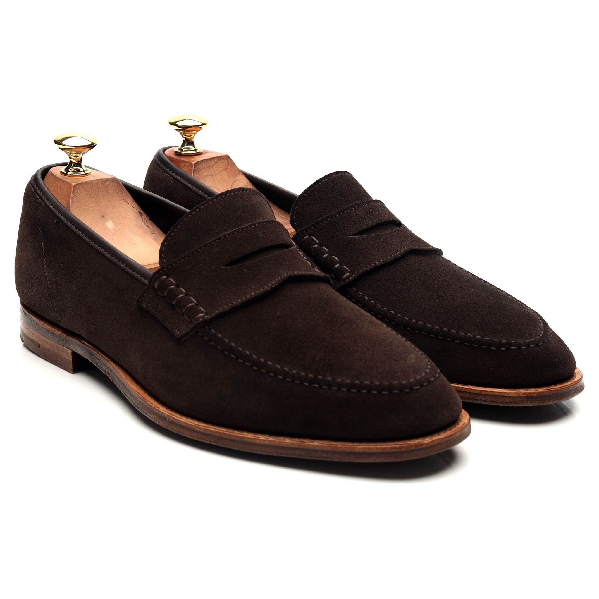 Crockett & Jones Seaton mocassin daim marron pointure 43