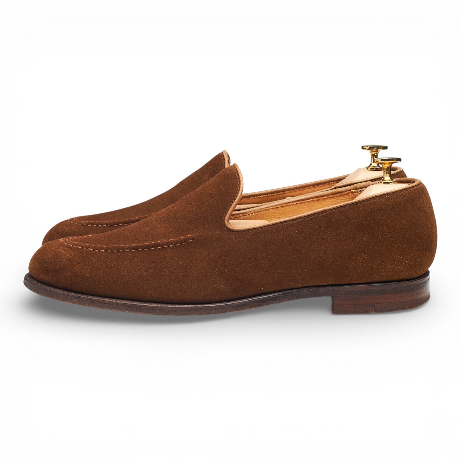 Crockett & Jones Camden mocassins daim marron UK 8.5