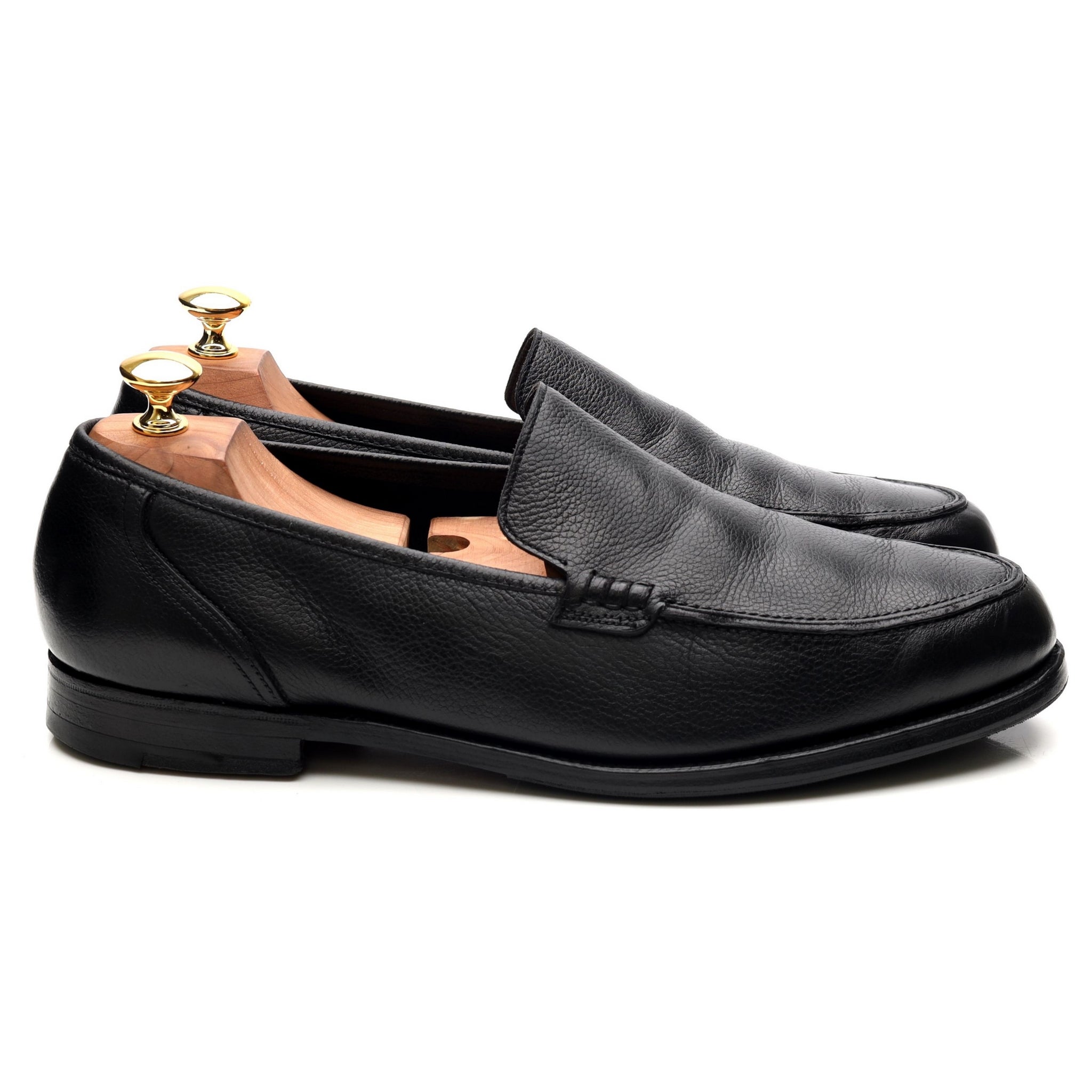 Crockett & Jones mocassin cuir noir UK11 non doublé