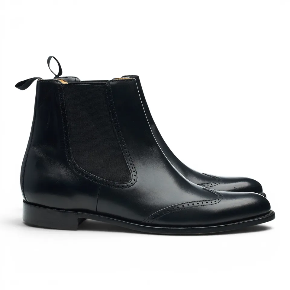 Barker Luxembourg bottines chelsea cuir noir pointure 10,5 semelle cuir