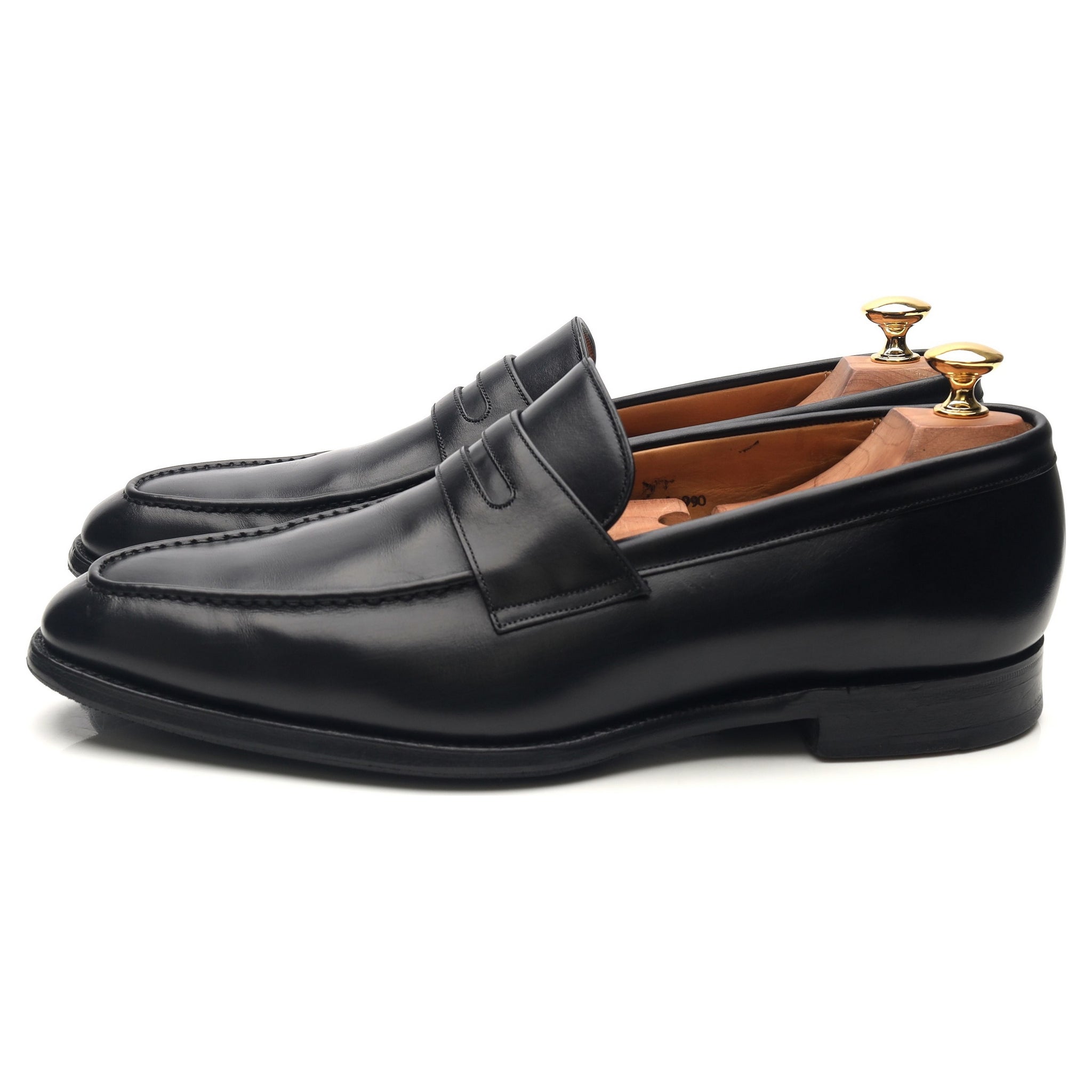 Gieves & Hawkes Mocassins Penny Cuir Noir UK 9.5