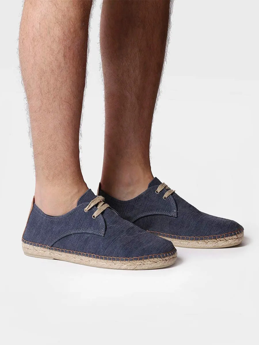 Toni Pons Dixon espadrille homme coton marine lacets