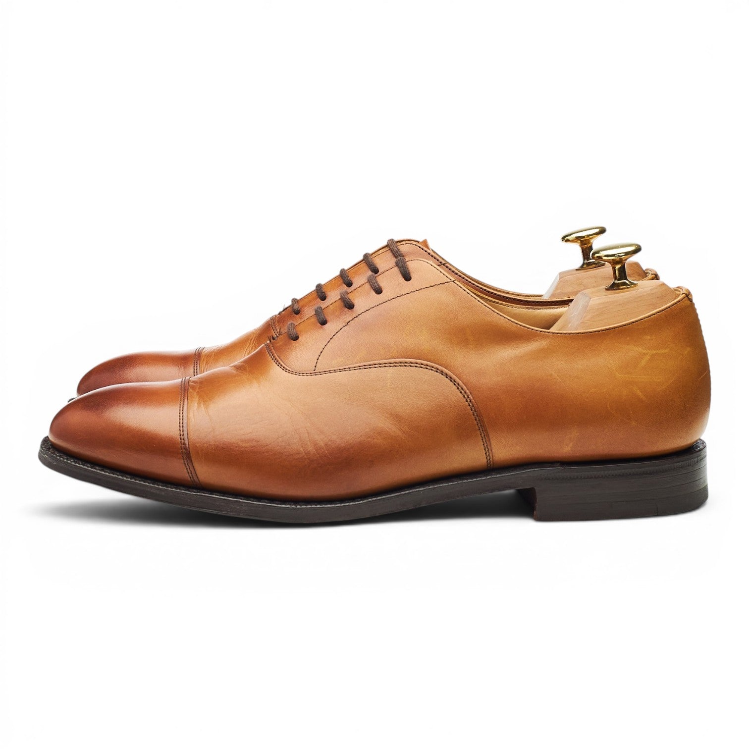 Church's Balmoral richelieu cuir marron brûlé UK 8 large
