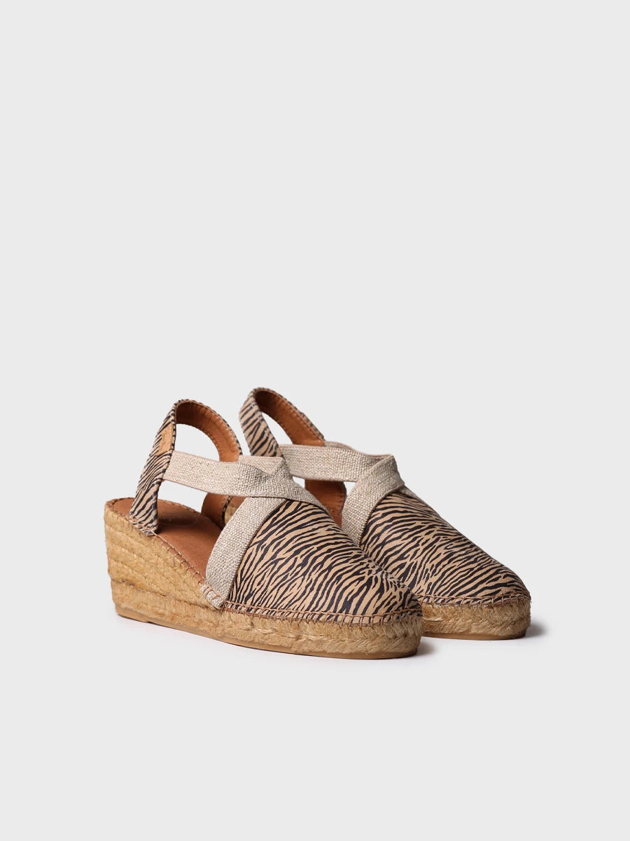 Toni Pons Terra-ZB espadrilles compensées zèbre