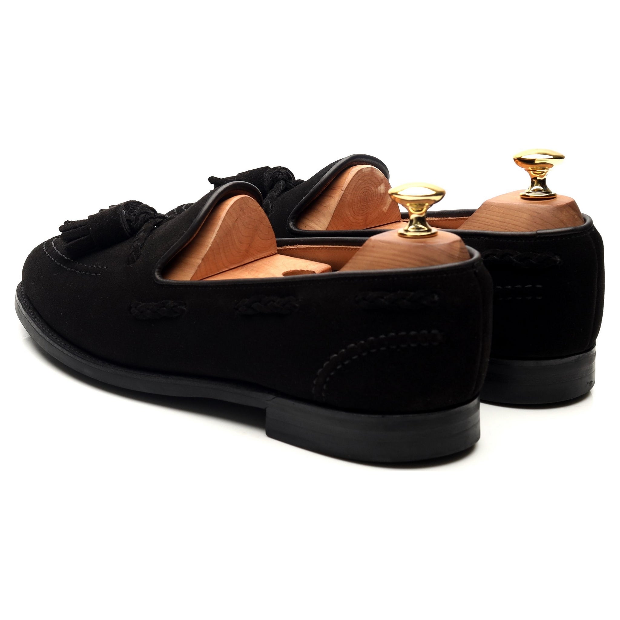 Anglo Italian Studridge mocassin suède noir 6 UK