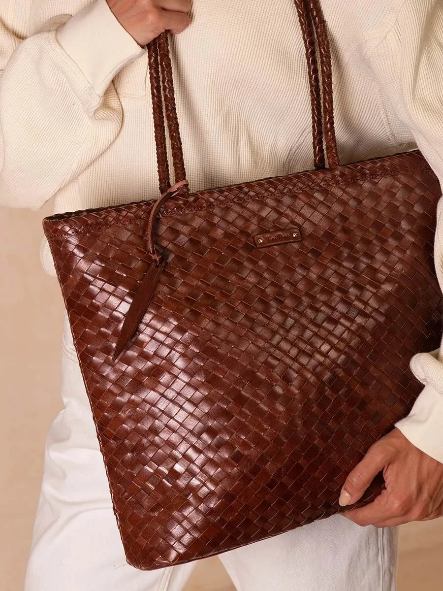 Toni Pons Samanta sac cuir tressé épaule grand