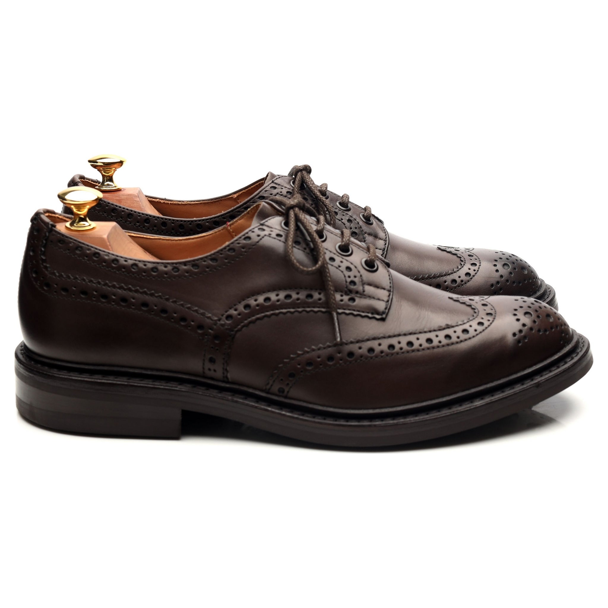 Tricker’s Bourton derbies cuir marron foncé 9 UK