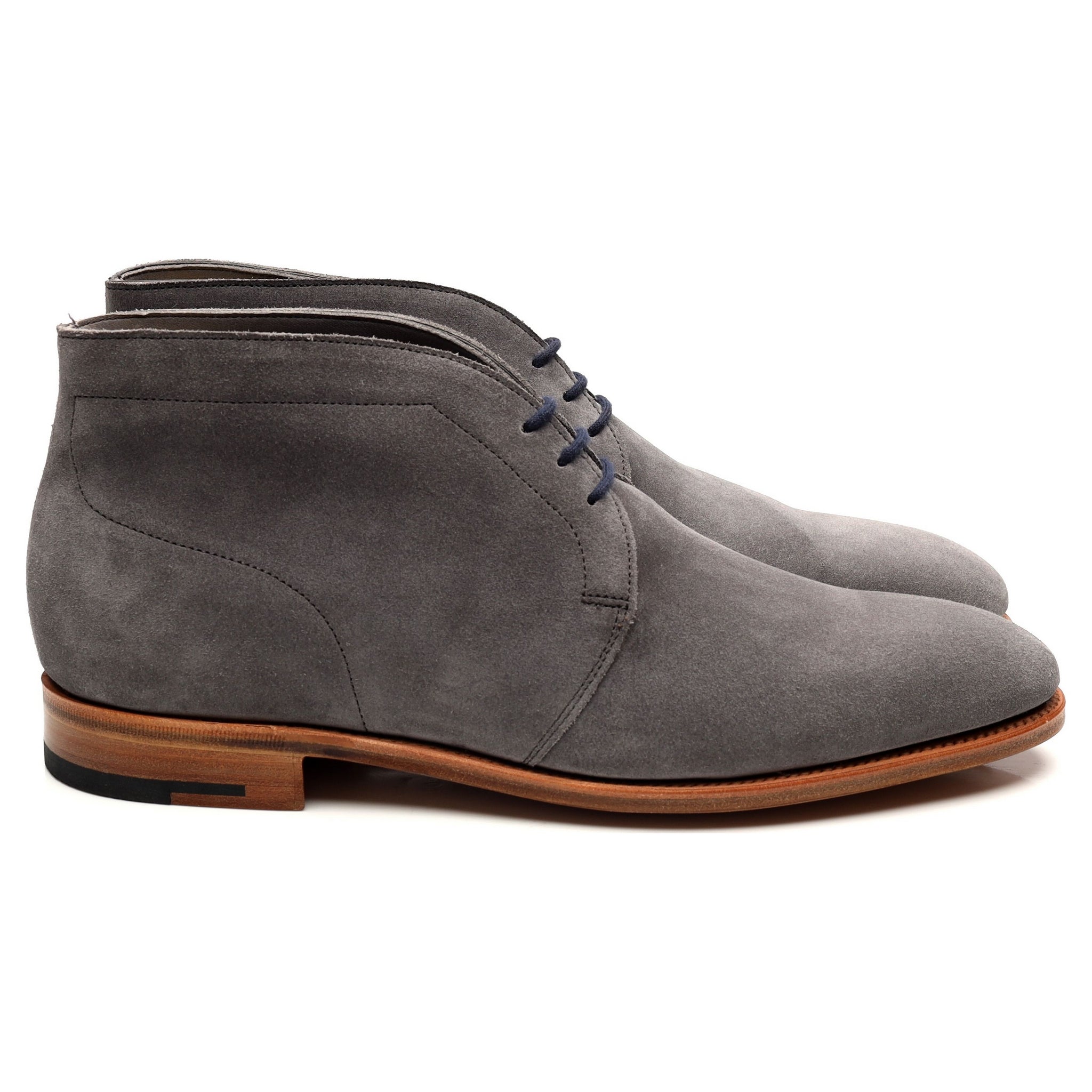 John Lobb Ferris boots chukka daim gris UK 6.5