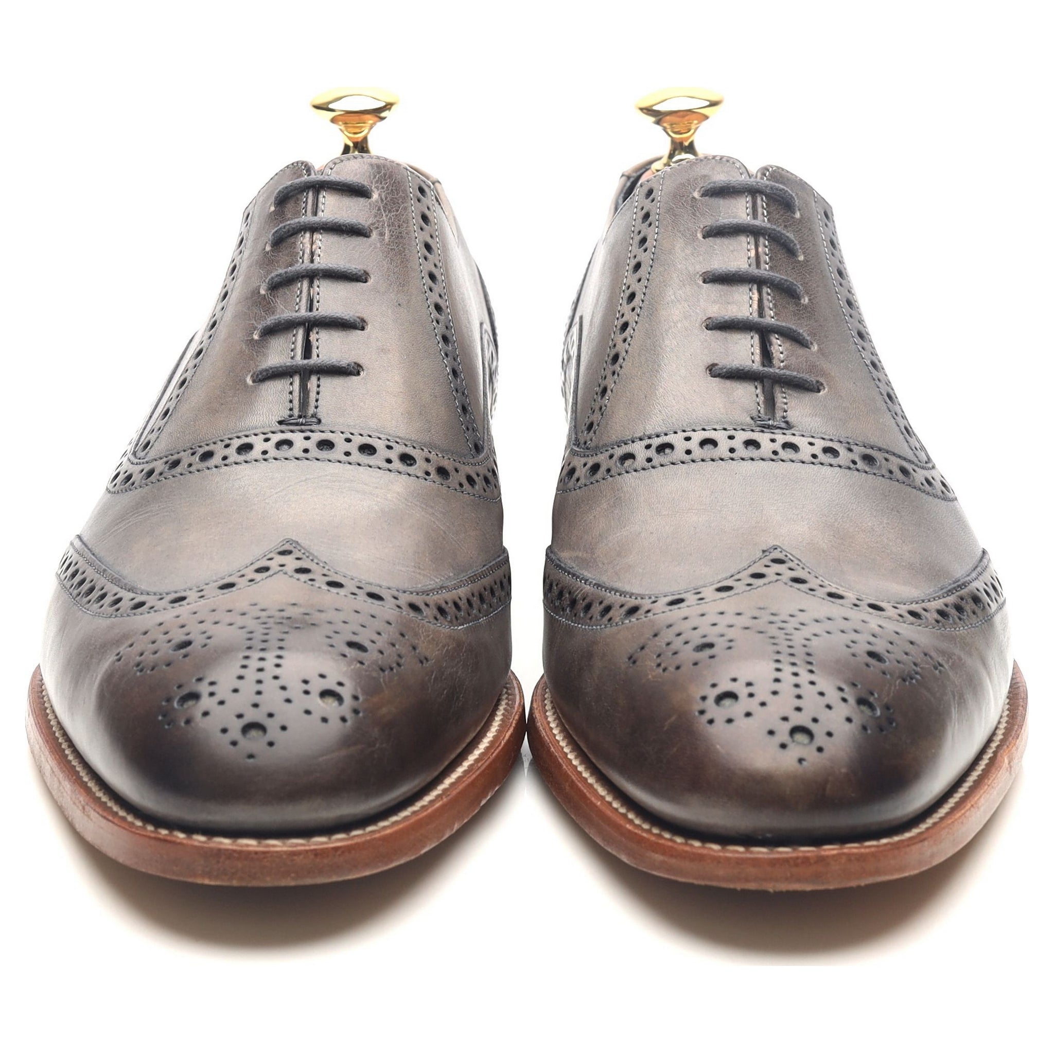 Barker Valiant brogues gris UK 9 cuir