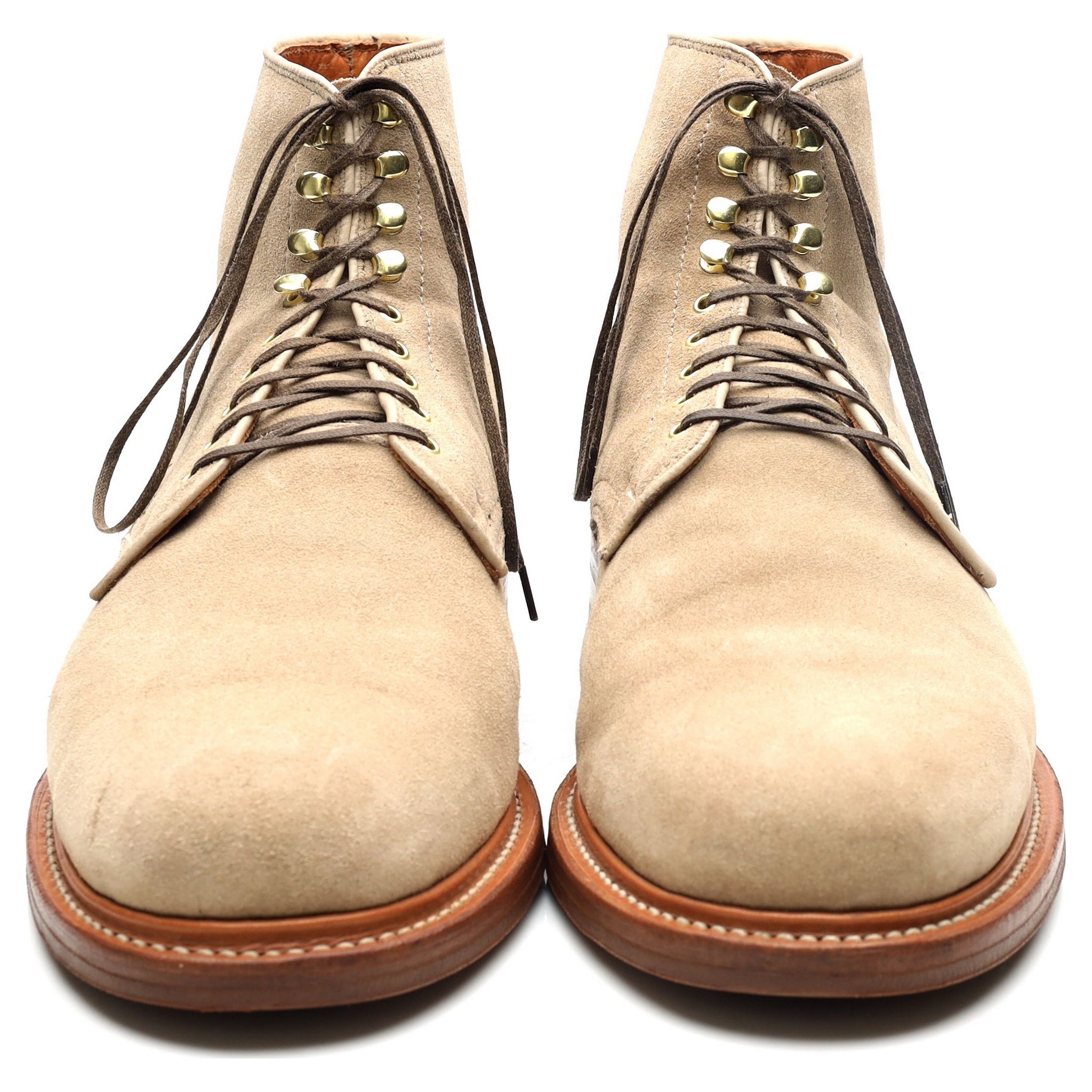 Viberg Service Boots bottines daim beige UK 11