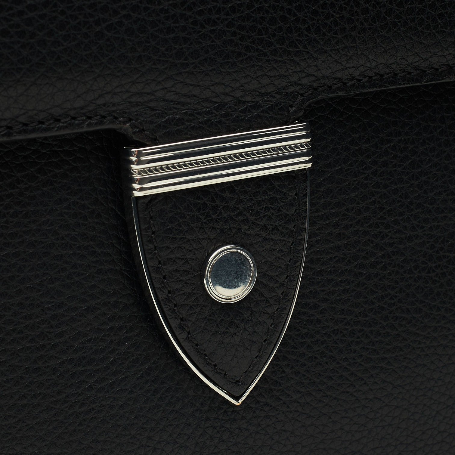 Porte-documents Gieves & Hawkes cuir grainé noir 14 pouces