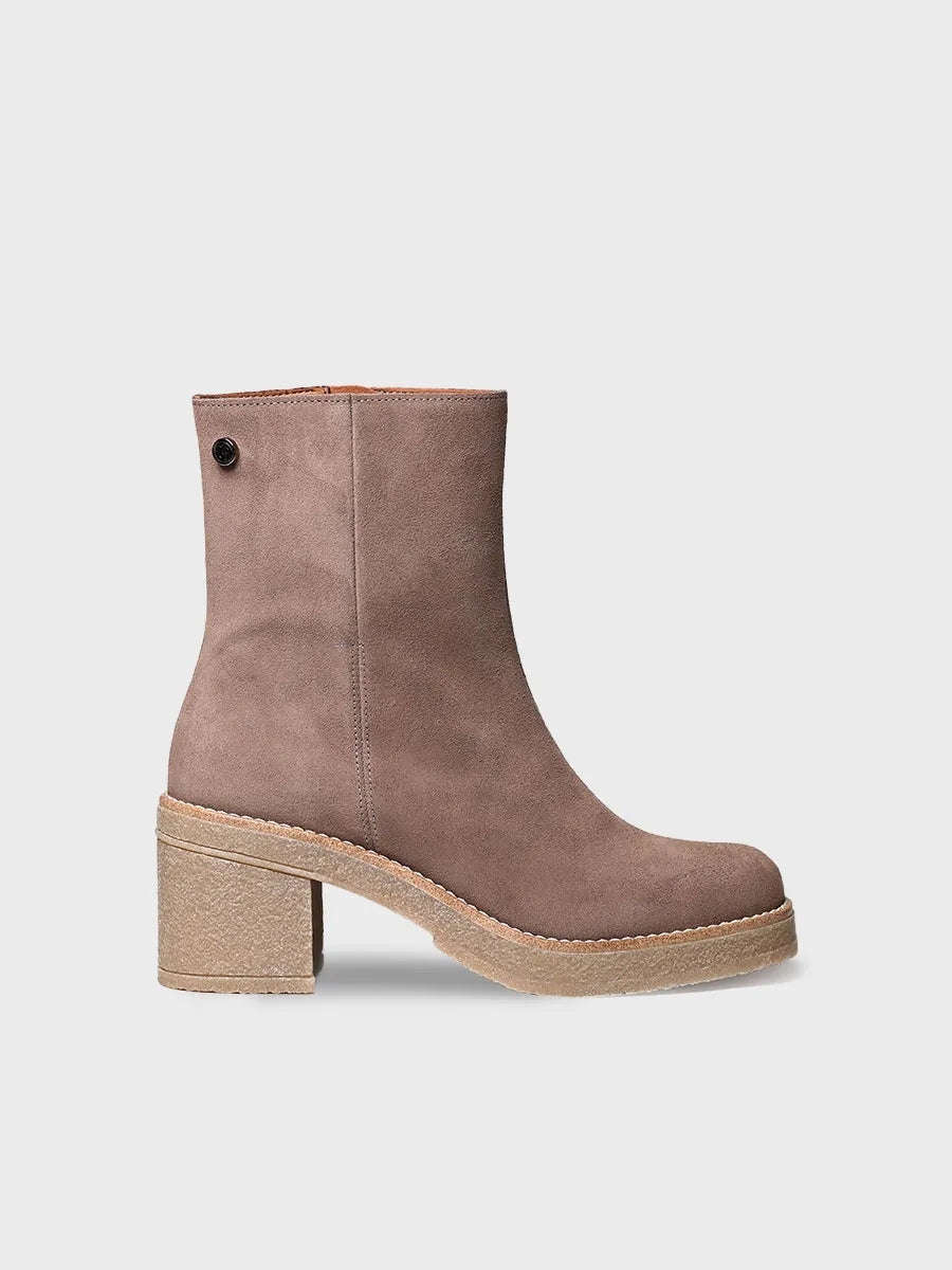 Toni Pons PIANI-SY bottine femme taupe talon large