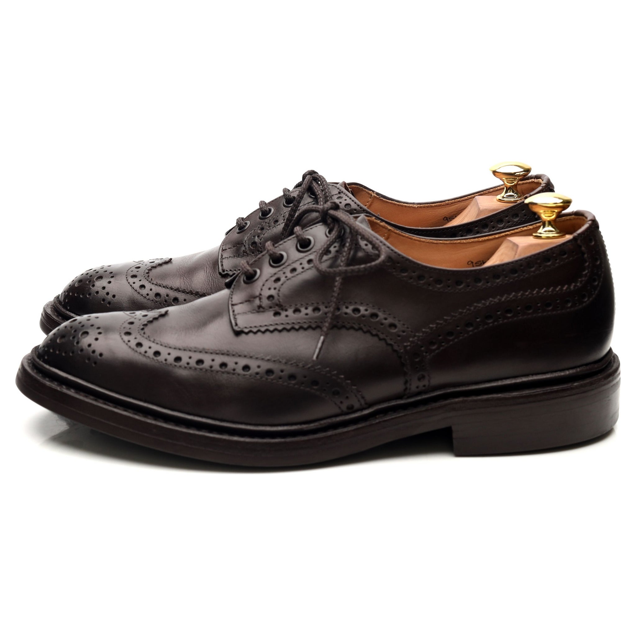 Tricker's Bourton derby brogues cuir marron pointure 8