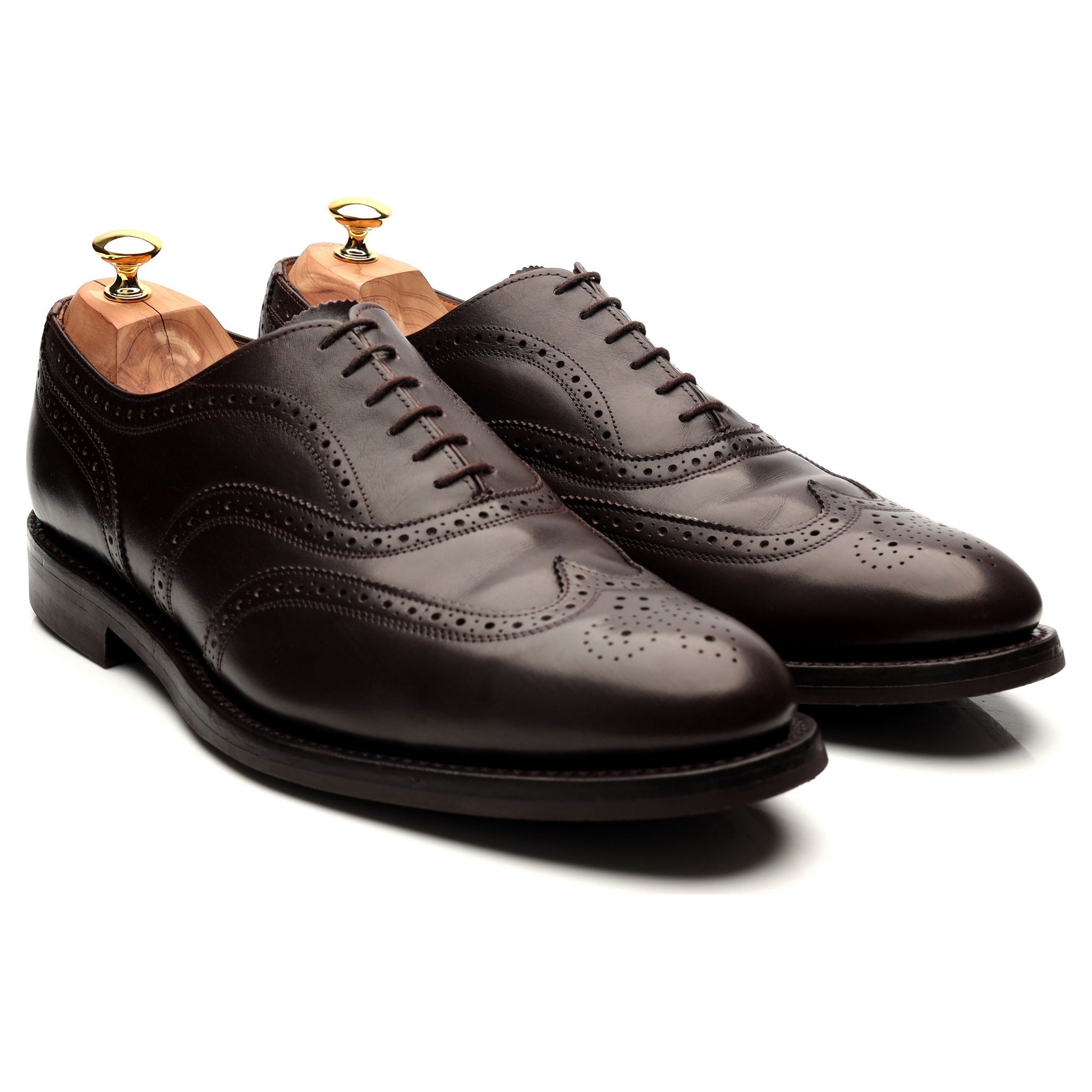 Sanders Oslo brogues cuir marron UK 12 semelle gomme