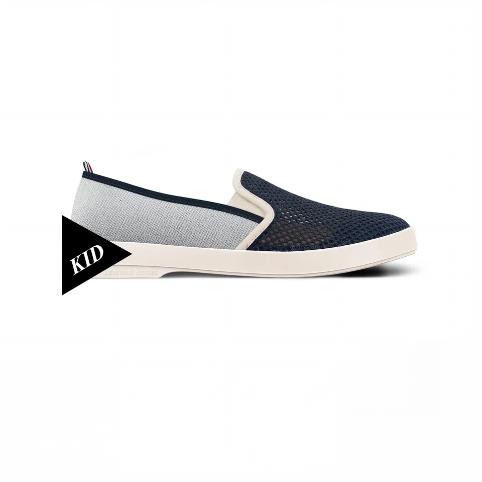 Rivieras Classic Enfant Match Marine Gris espadrilles enfant