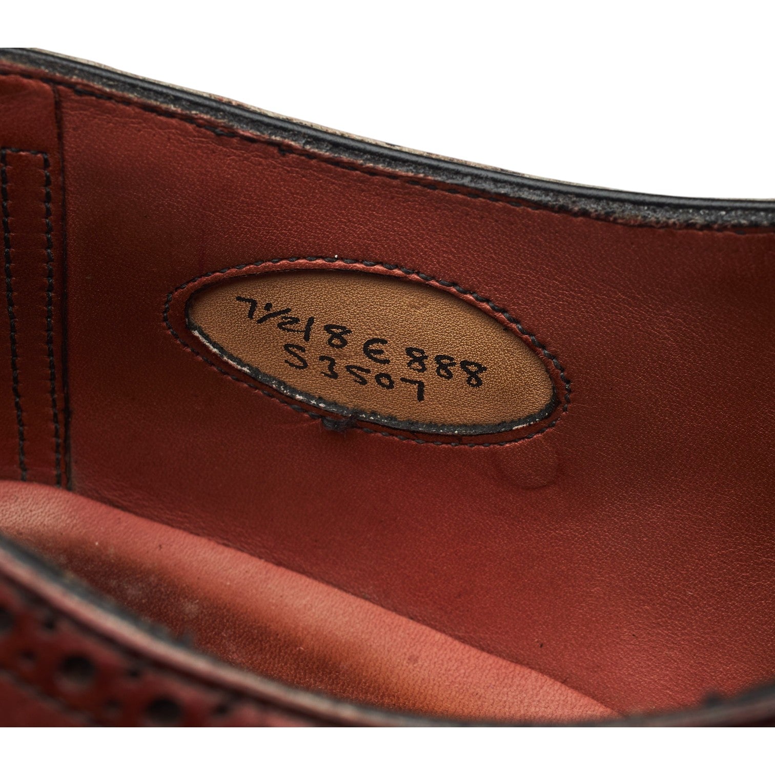 Edward Green Aberdeen derby cuir bordeaux pointure 7.5