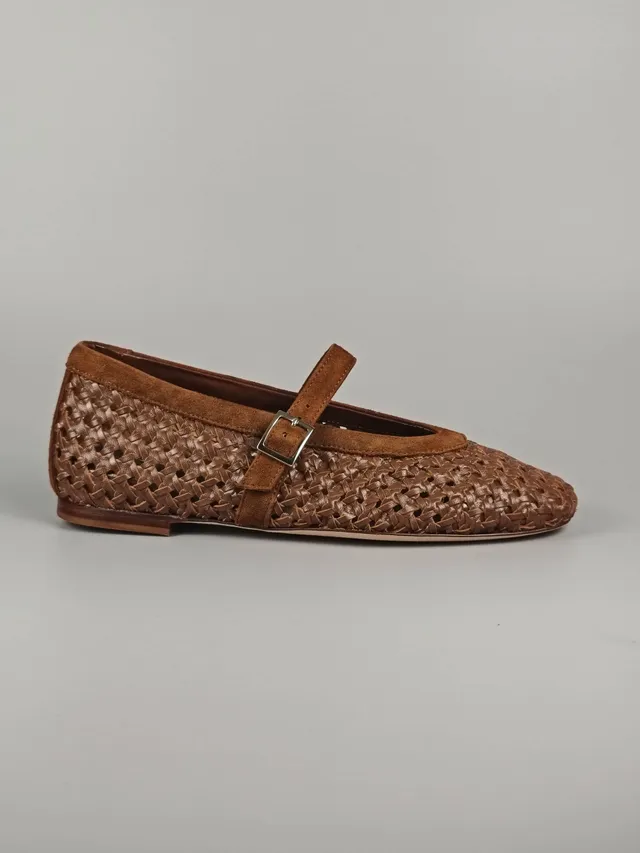 Lorena Paggi Niger ballerine daim noir