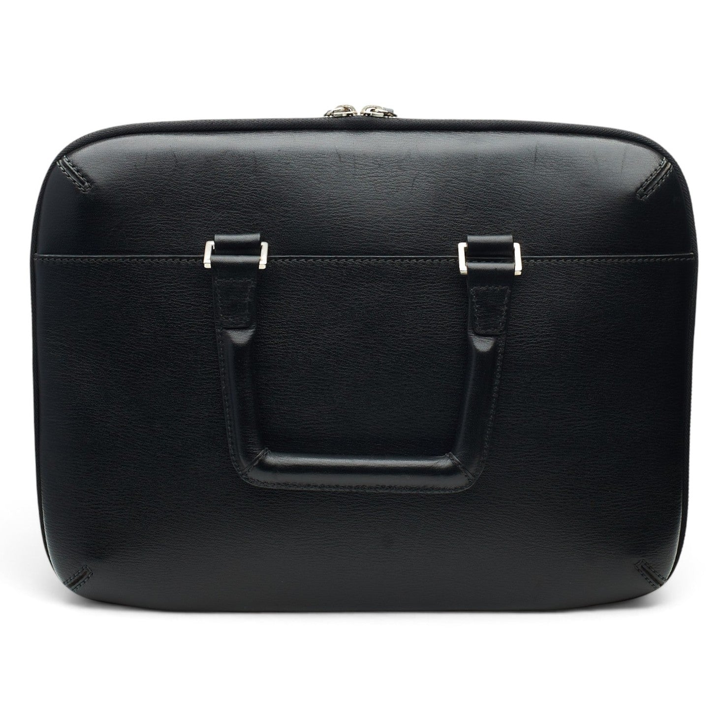Smythson Slim sacoche cuir noir porte-documents 35 cm