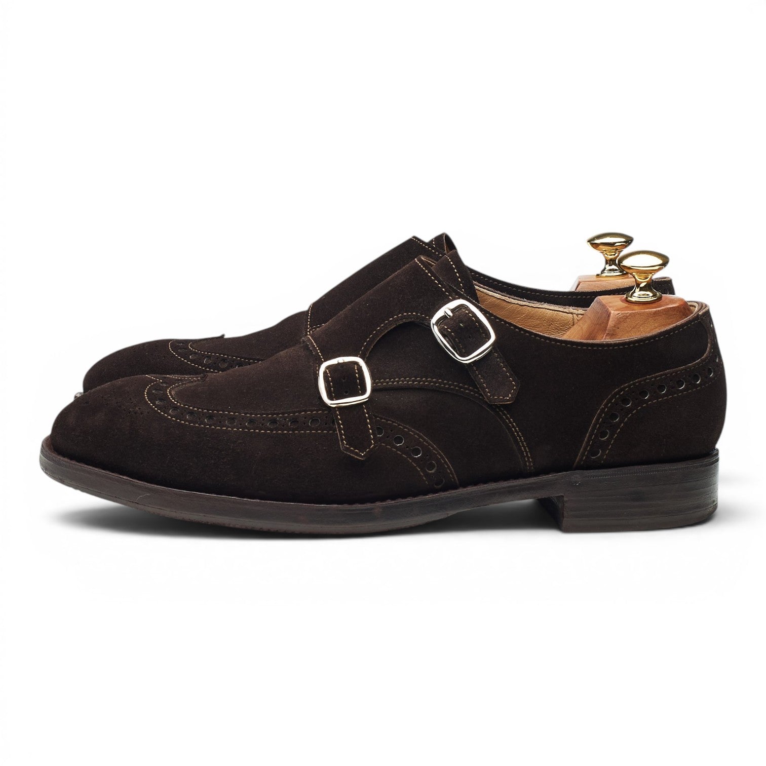 Valentin Frunza chaussures monk sur-mesure daim marron 8,5