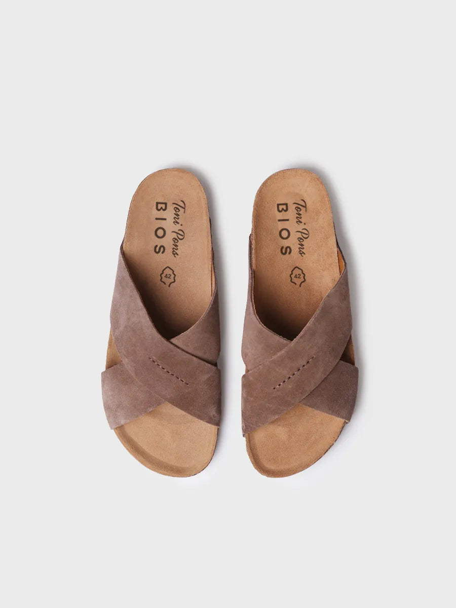 Toni Pons Gol-Qt sandale homme cuir croisée taupe