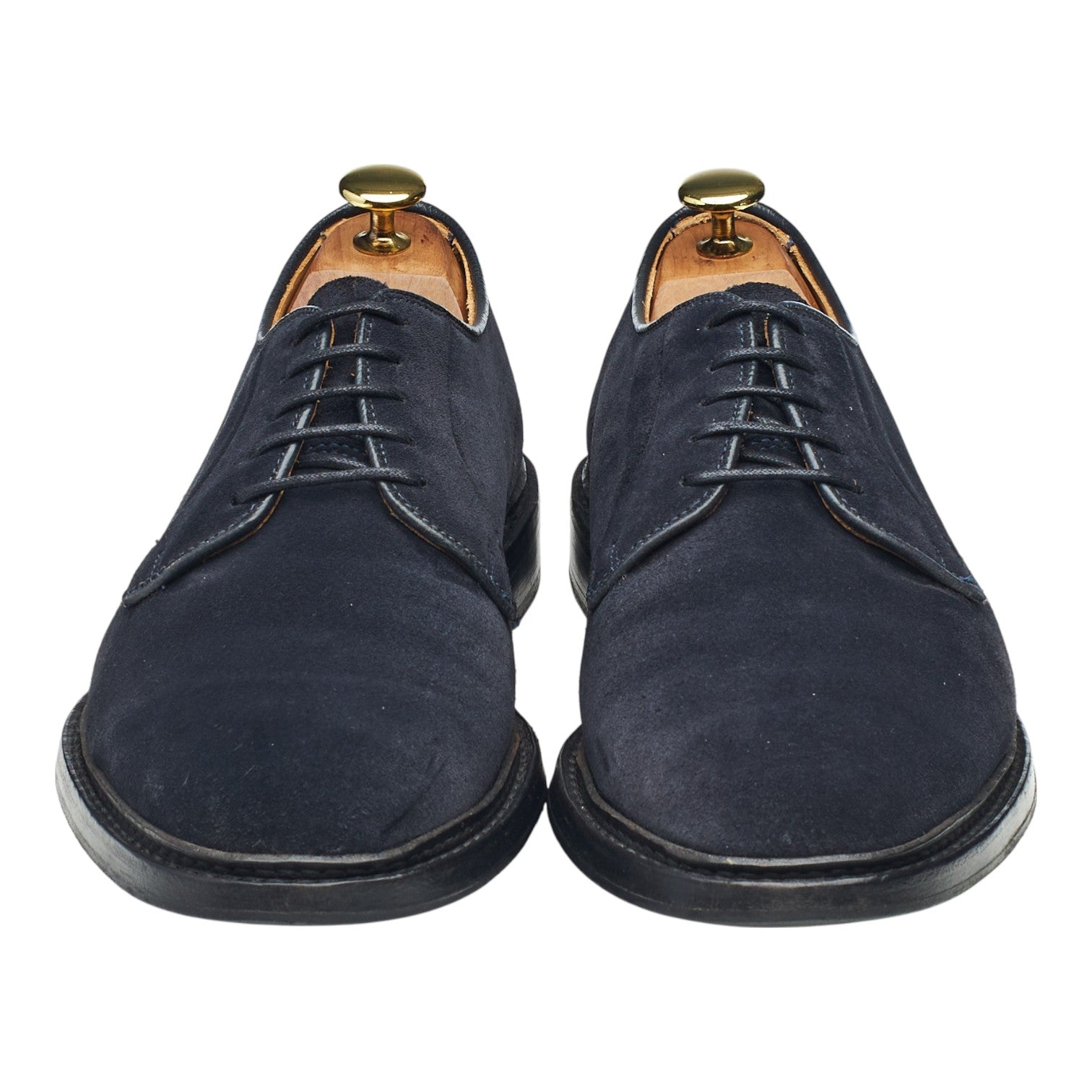 Tricker's Robert chaussures derby suède bleu UK 8.5