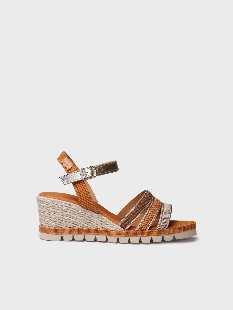 Toni Pons Zenit espadrille cuir compensée 6 cm