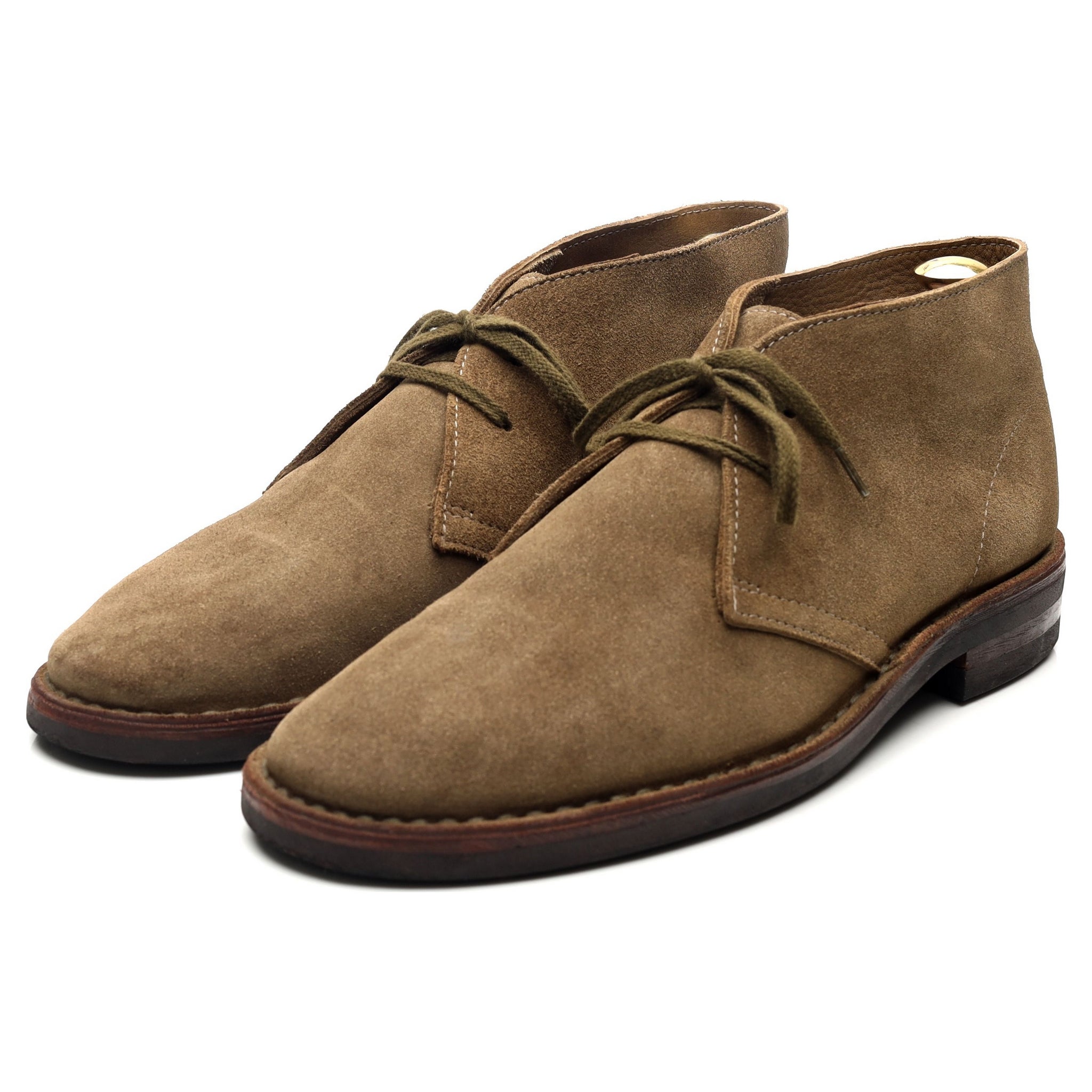 Drake's Clifford boots chukka suède taupe UK 10.5
