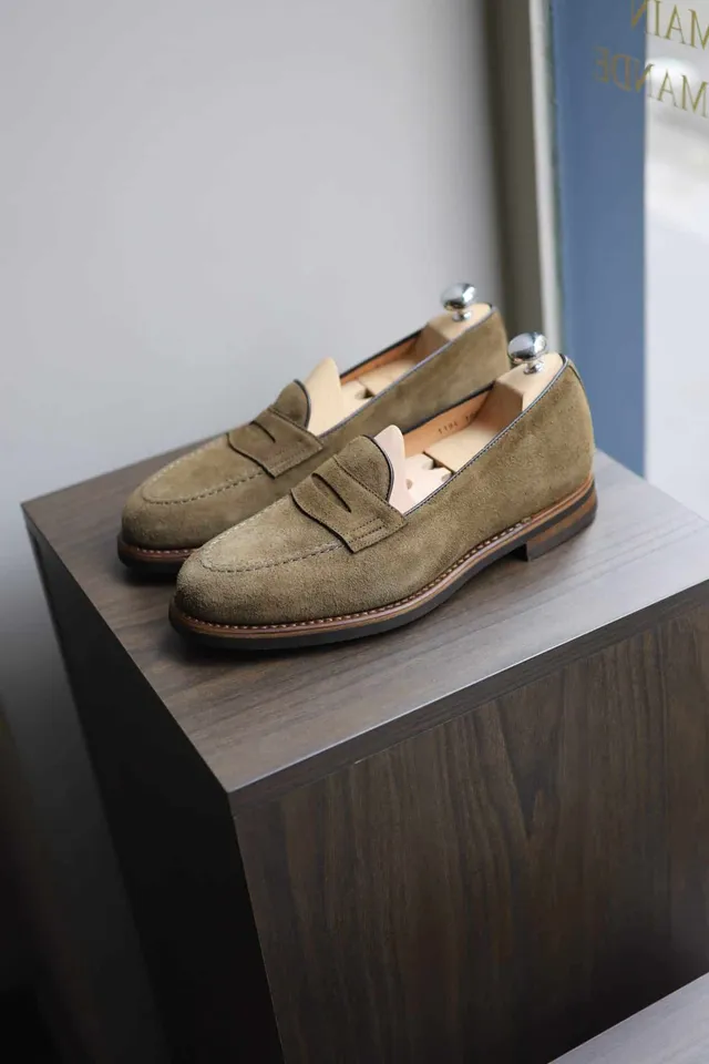 Malfroid Newport mocassin penny veau velours
