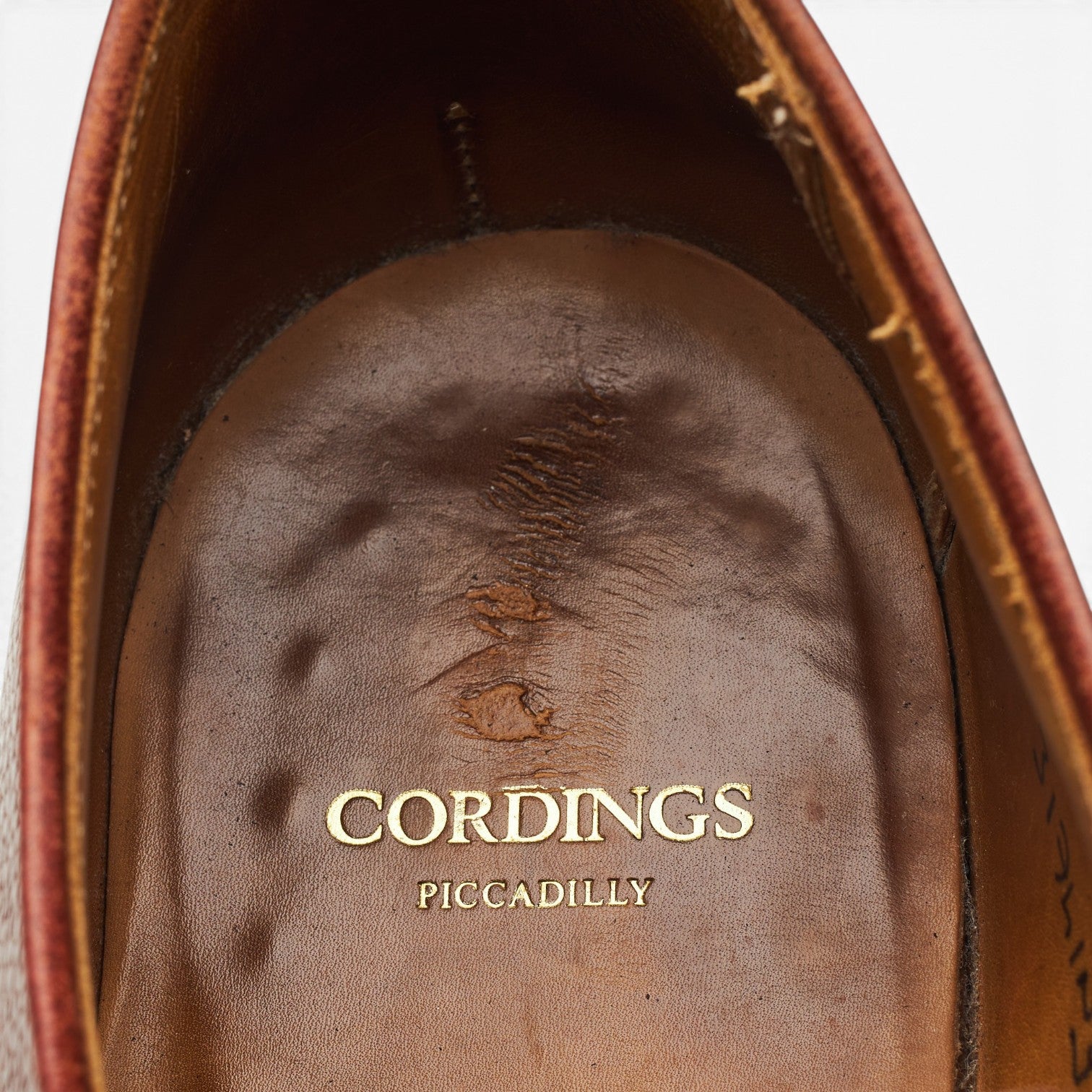 Cordings Lingfield derby cuir grainé marron UK 8 gomme