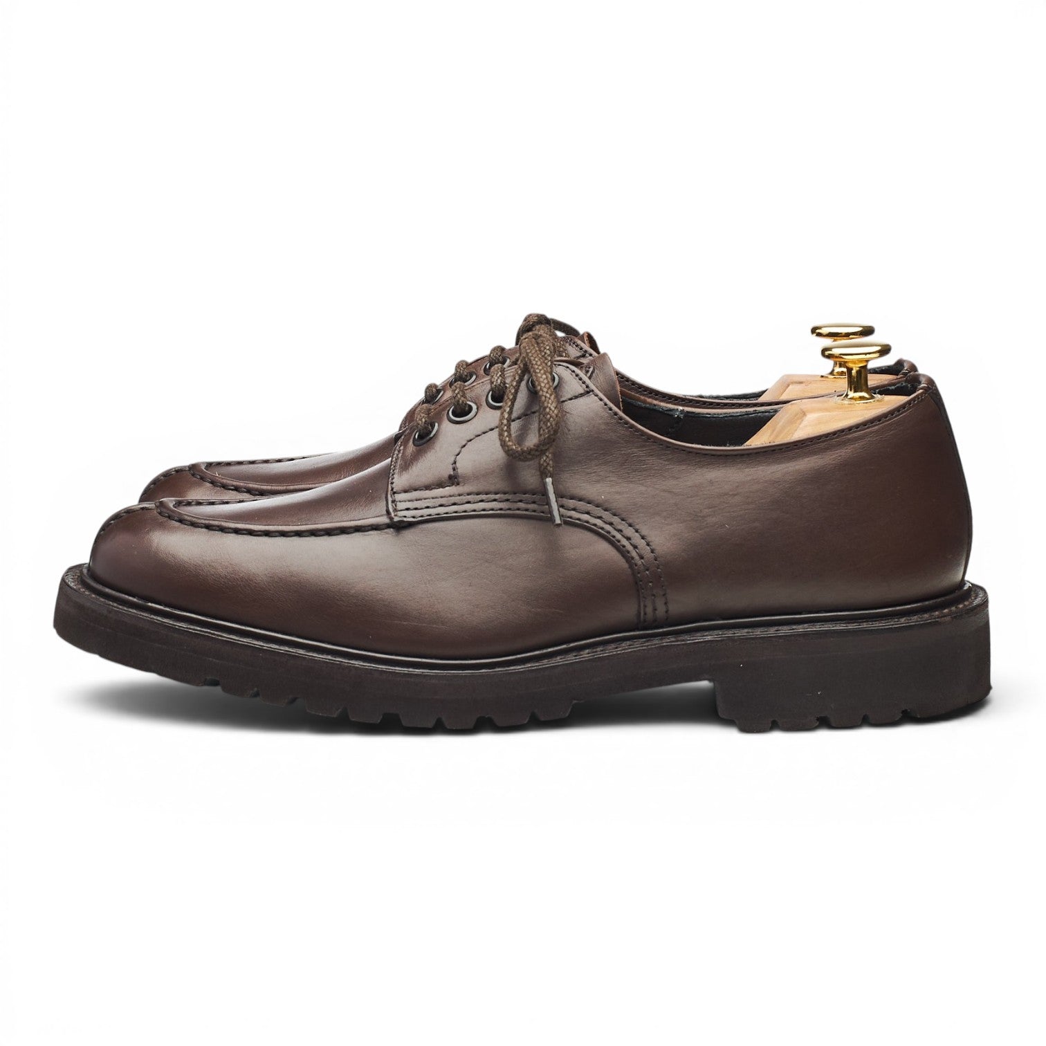 Tricker's Kilsby derby cuir marron foncé UK 6 semelle caoutchouc