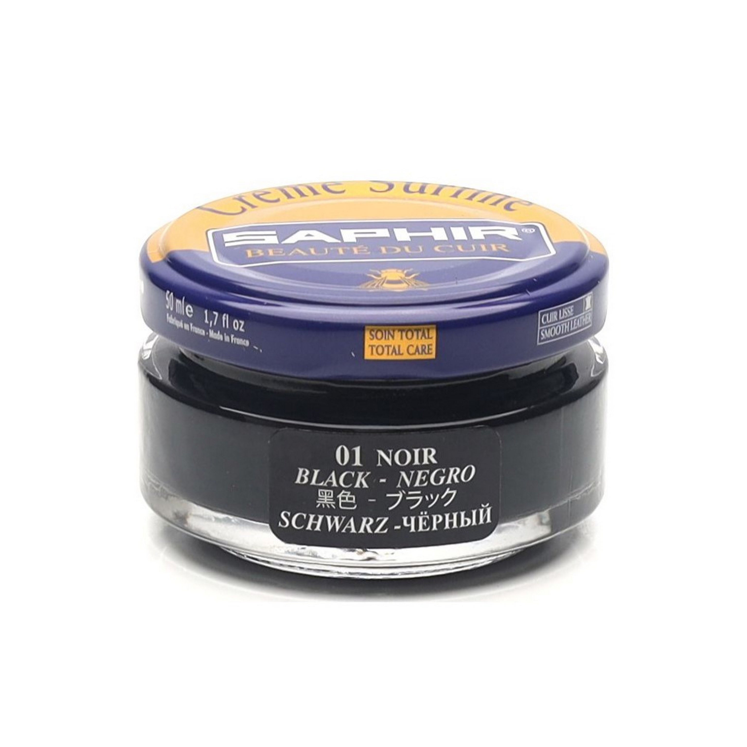 Saphir Crème Surfine cirage cuir 50 ml noir 01 nourrissant