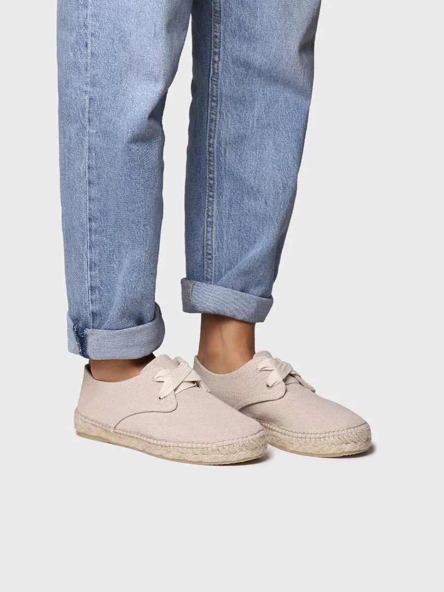Toni Pons Abril espadrilles lacets toile écrue vegan