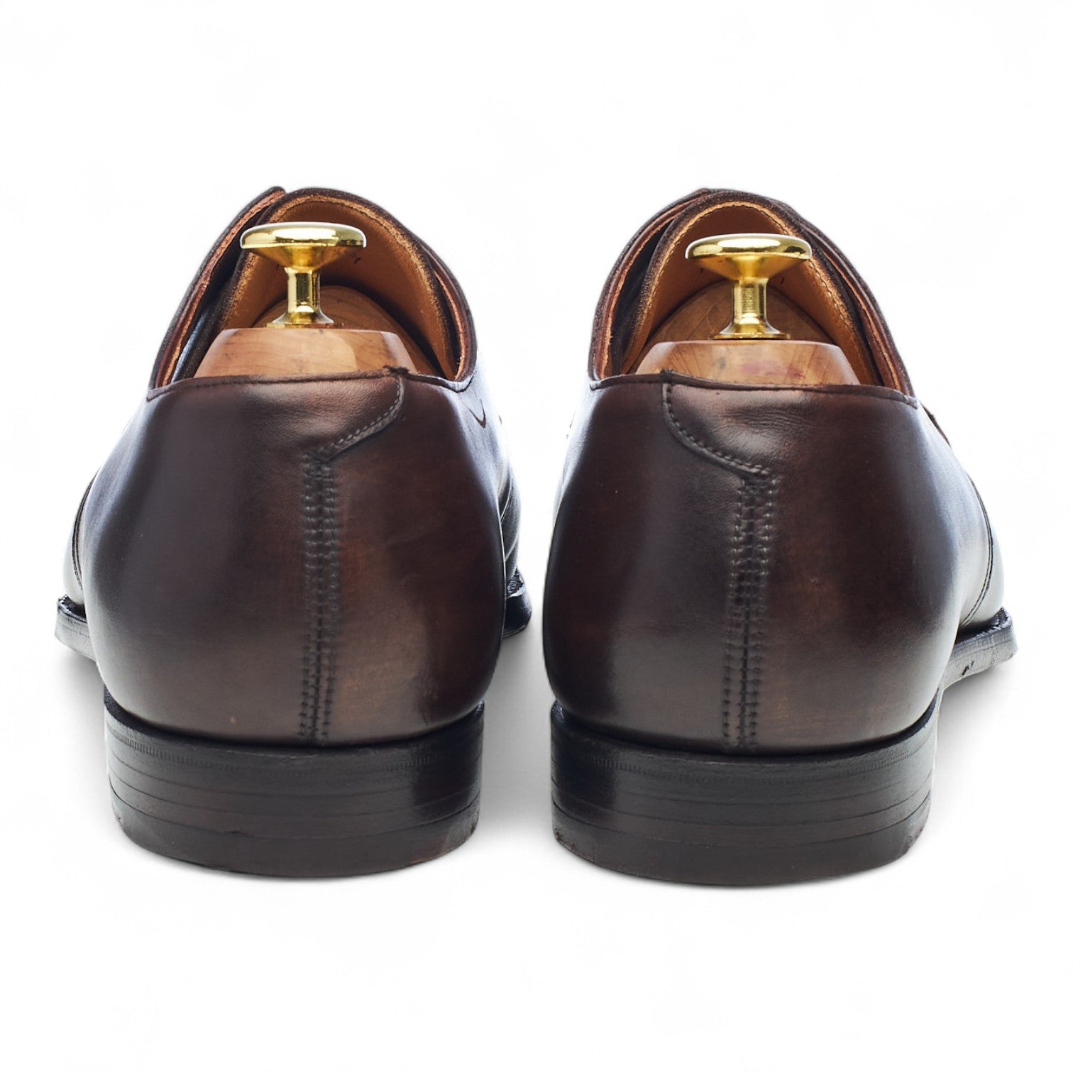 George Cleverley derby cuir marron foncé UK 8