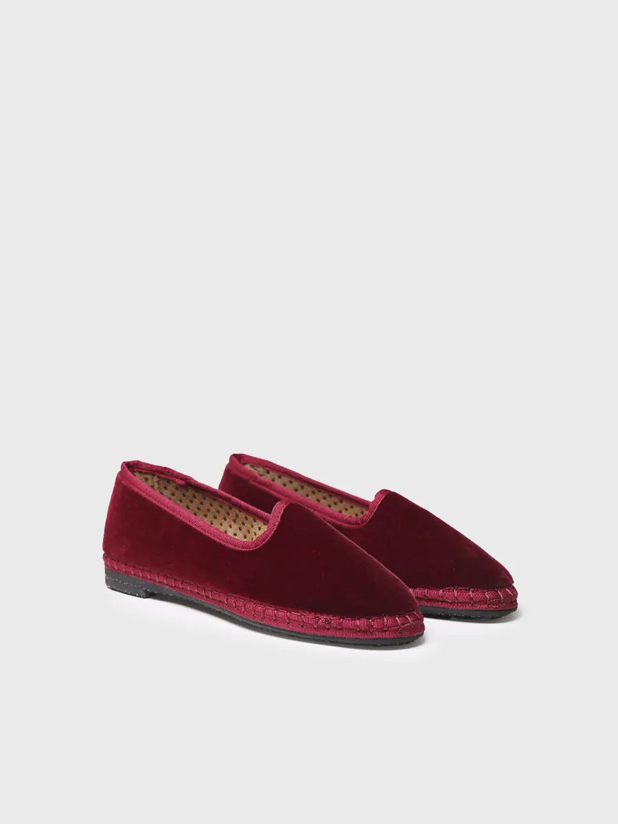 Toni Pons Cintia babies femme velours bordeaux