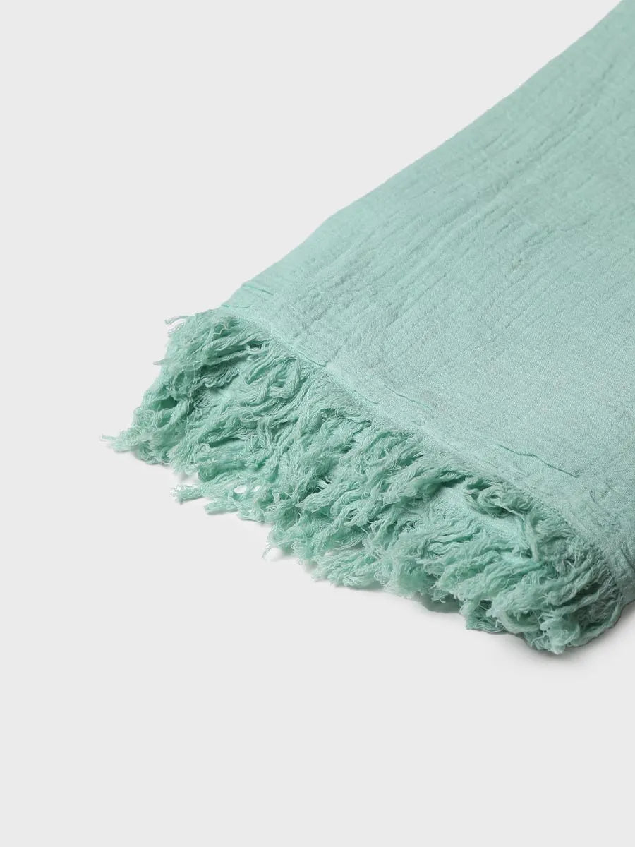 Toni Pons Fatima foulard coton menthe 120 cm