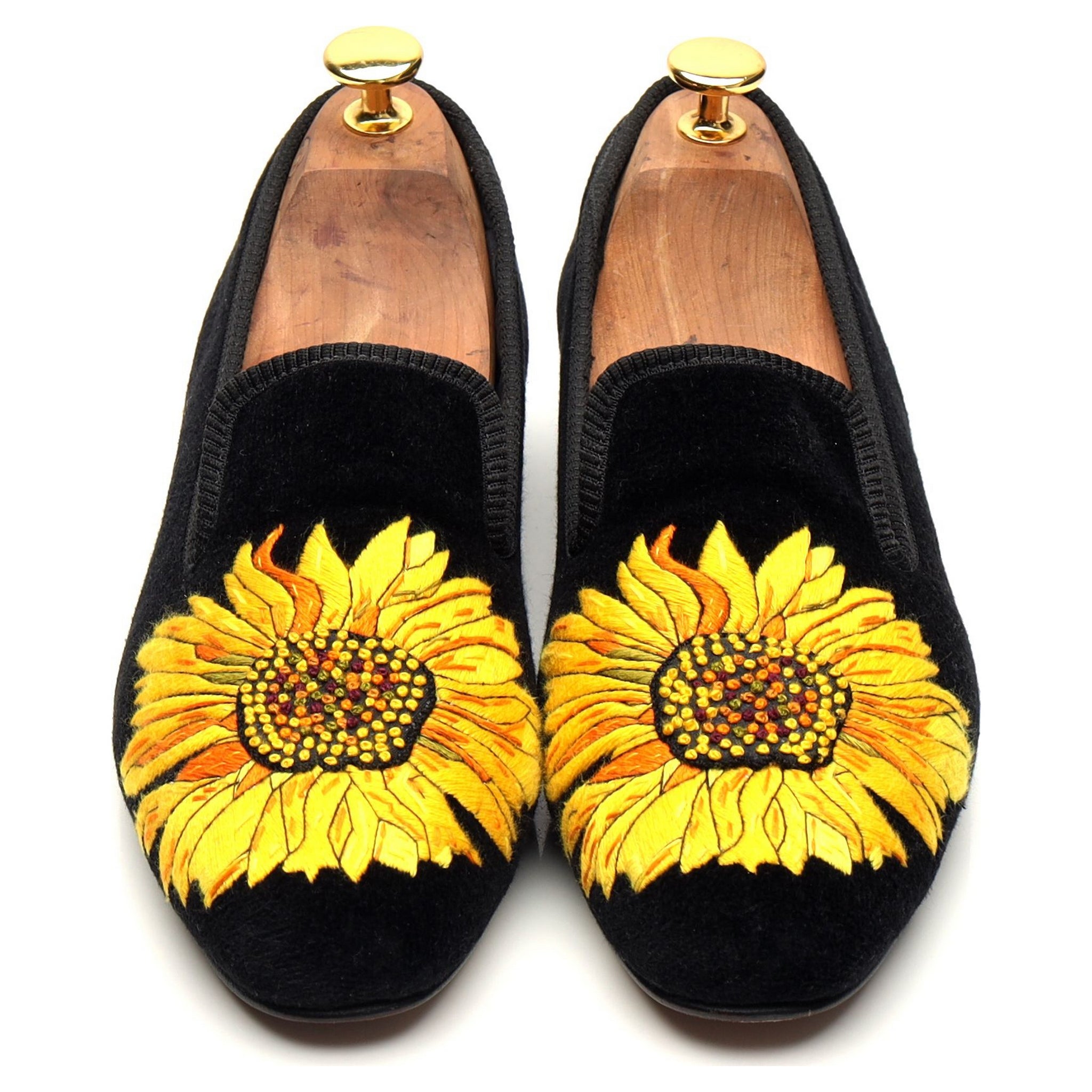Crockett & Jones Sunflower pantoufles velours noir UK 5