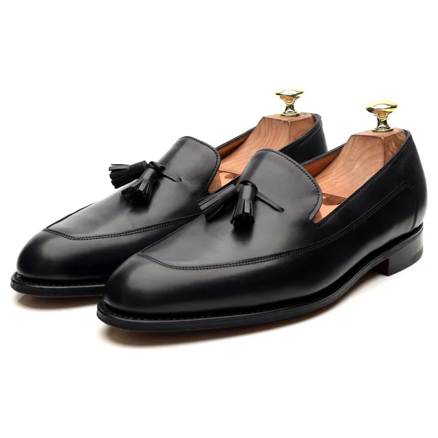 John Lobb Buckingham mocassins cuir noir pointure 7.5