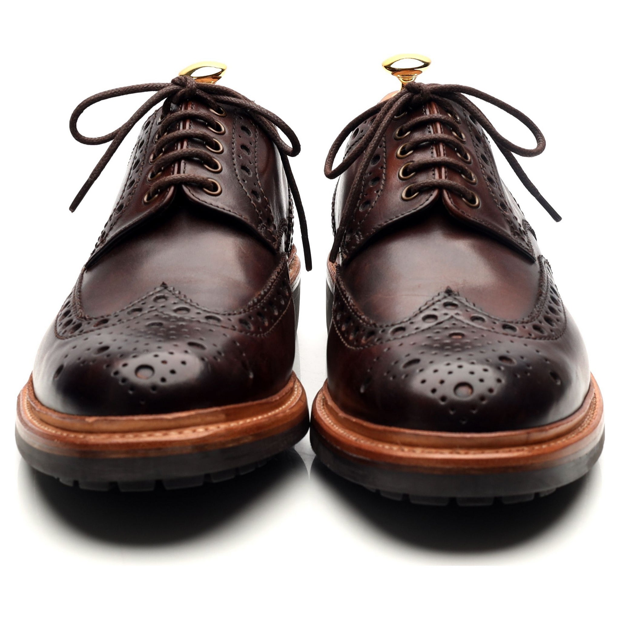 Grenson Archie derby brogue cuir marron UK 10