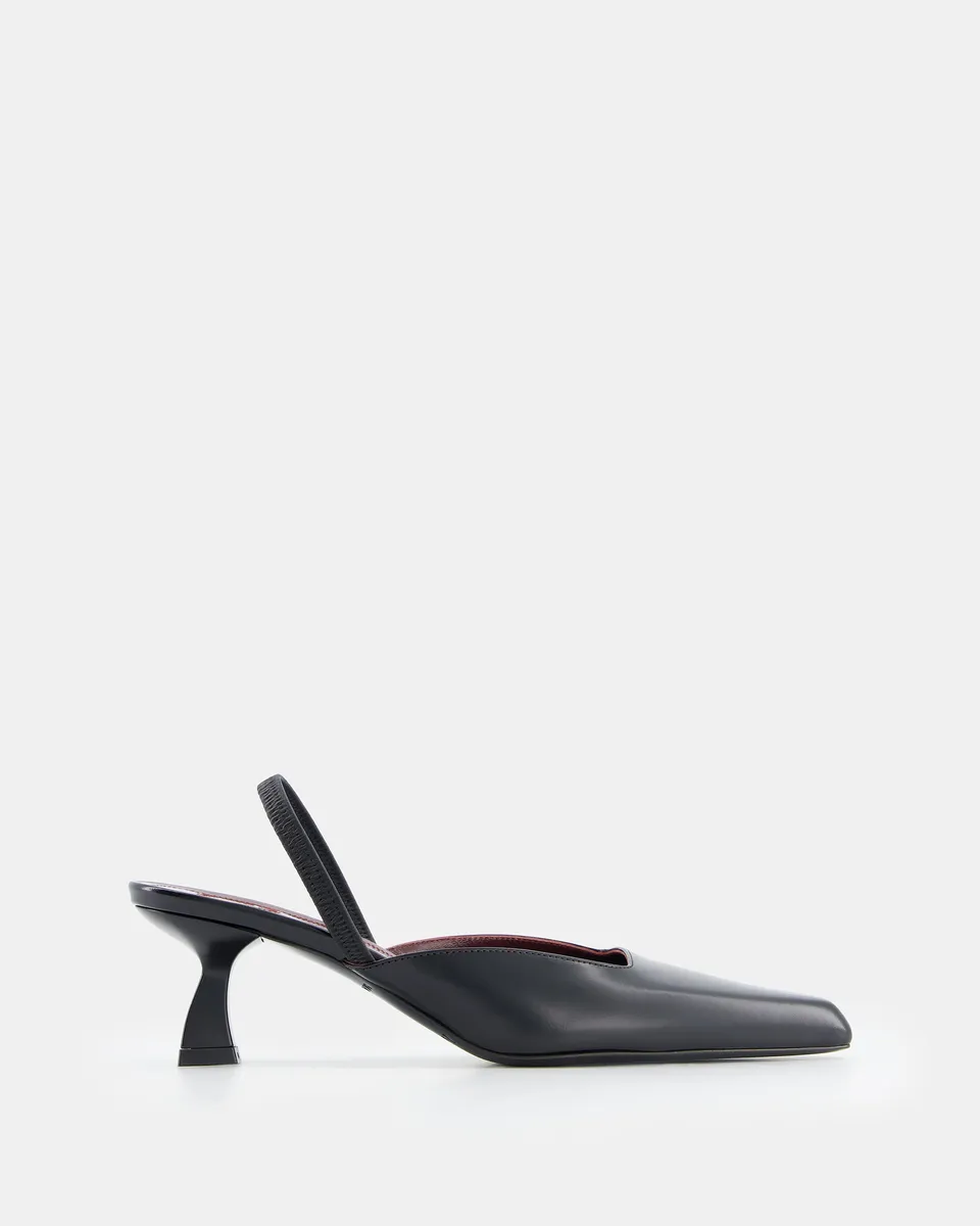 Nodaleto Dona Sling Back 50 escarpins noir bout carré