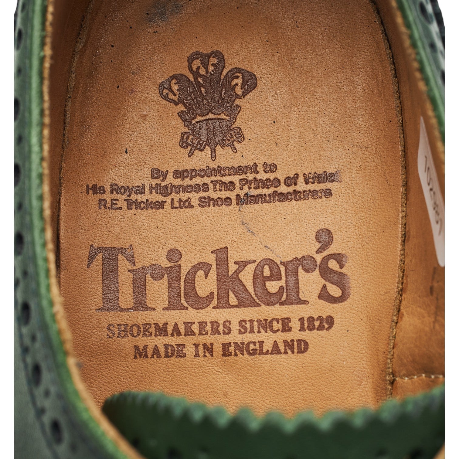 Tricker's Durham derbies cuir vert pointure UK 6